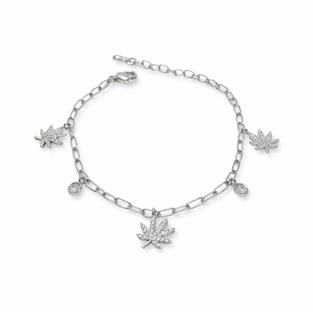 SILVER CHARMED BRACELET The Kush Girls