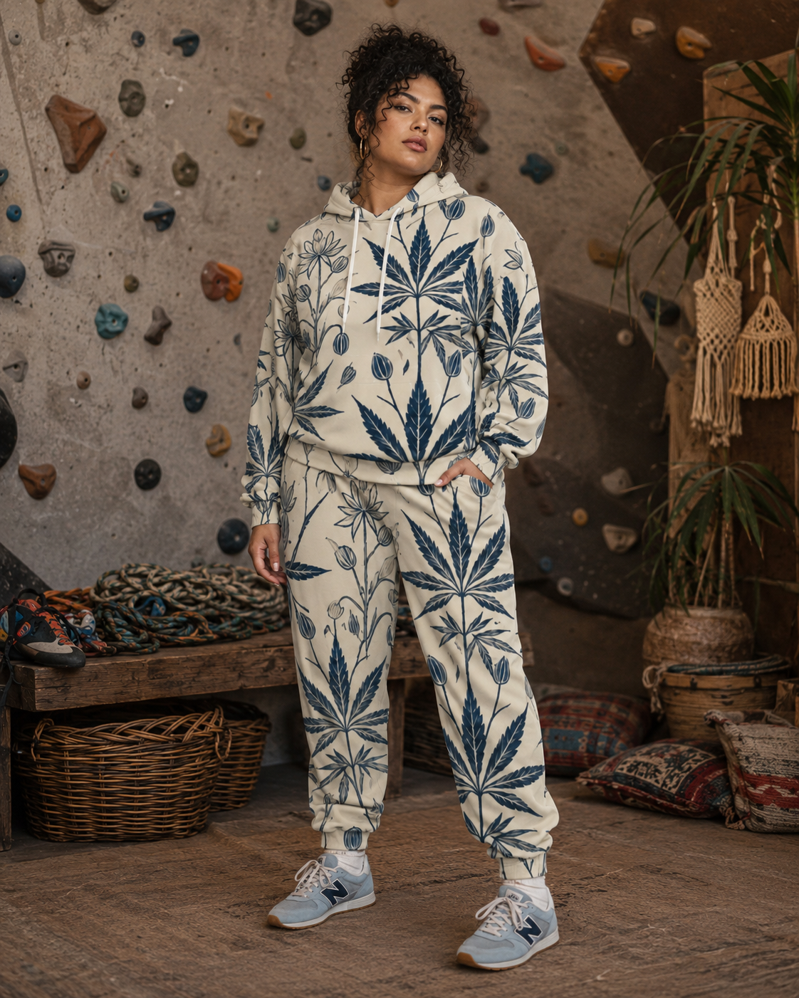 Soft Sativa Hoodie X Sweatpants Set Artsadd
