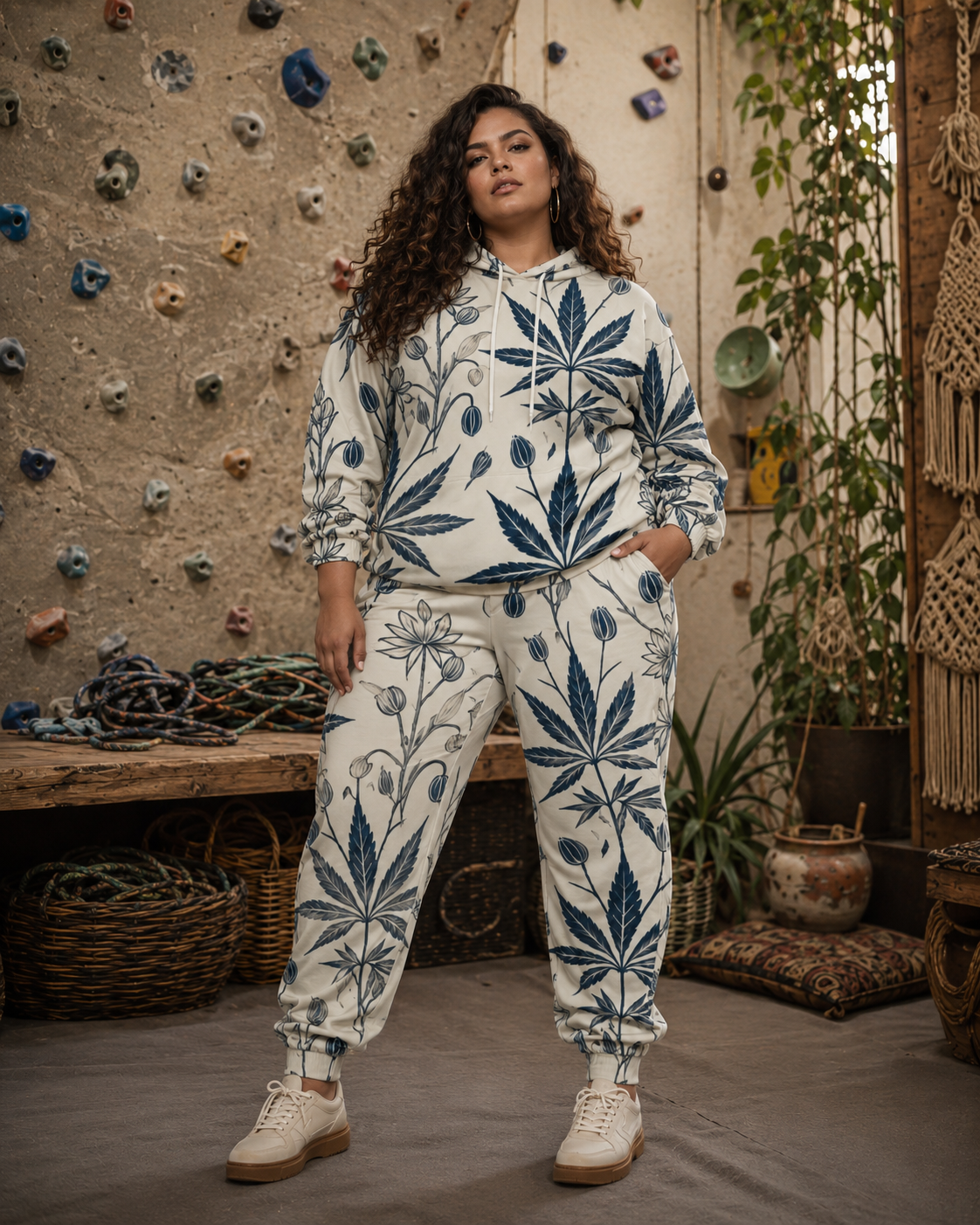 Soft Sativa Hoodie X Sweatpants Set Artsadd