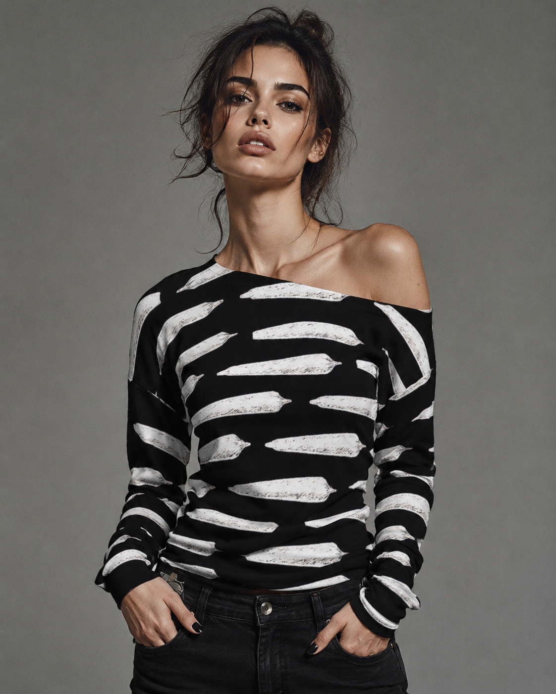 Pre Roll Off the Shoulder Sweatshirt Artsadd