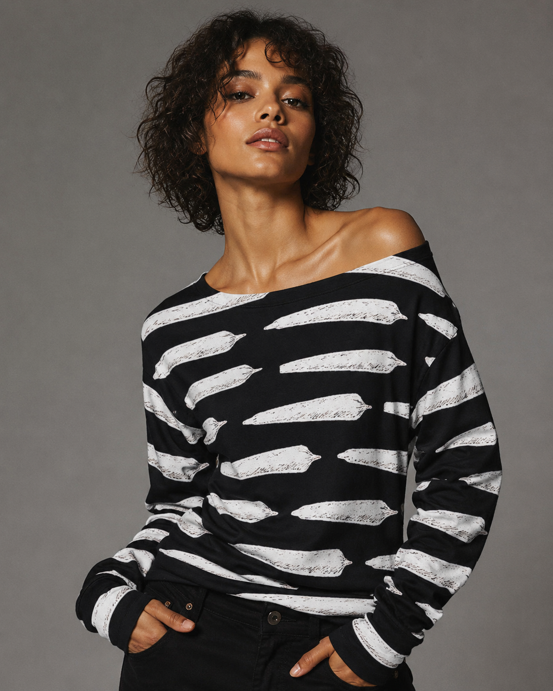 Pre Roll Off the Shoulder Sweatshirt Artsadd
