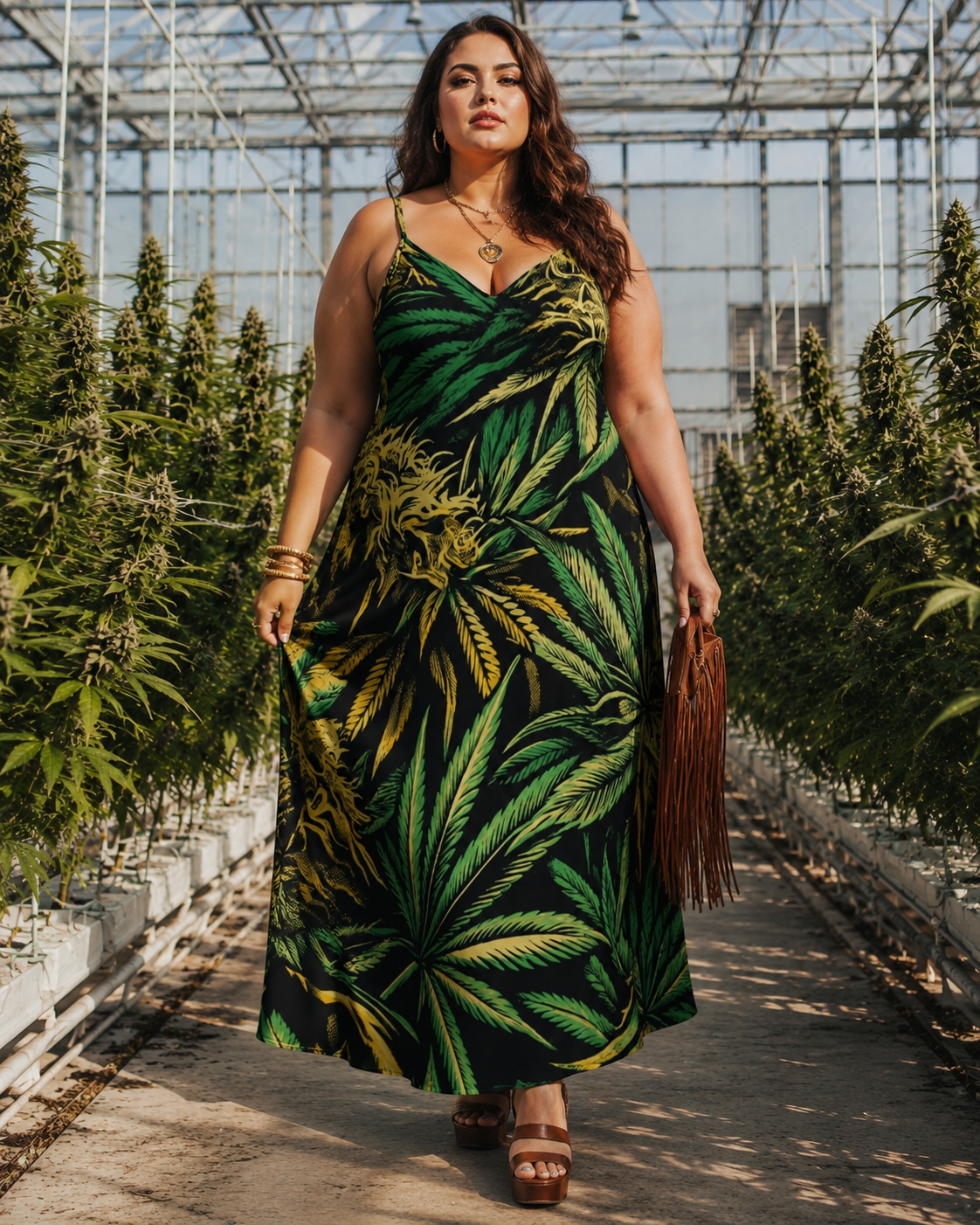 Big Buds Long Sleeveless Dress Artsadd