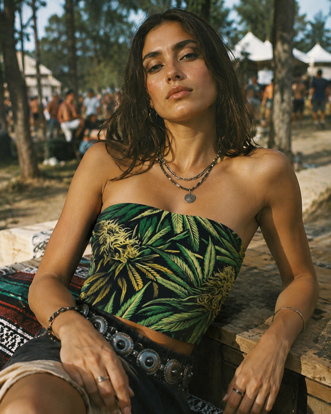Big Buds Tube Crop Top Artsadd