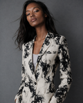 Smokey print cotton blazer, flat lay front