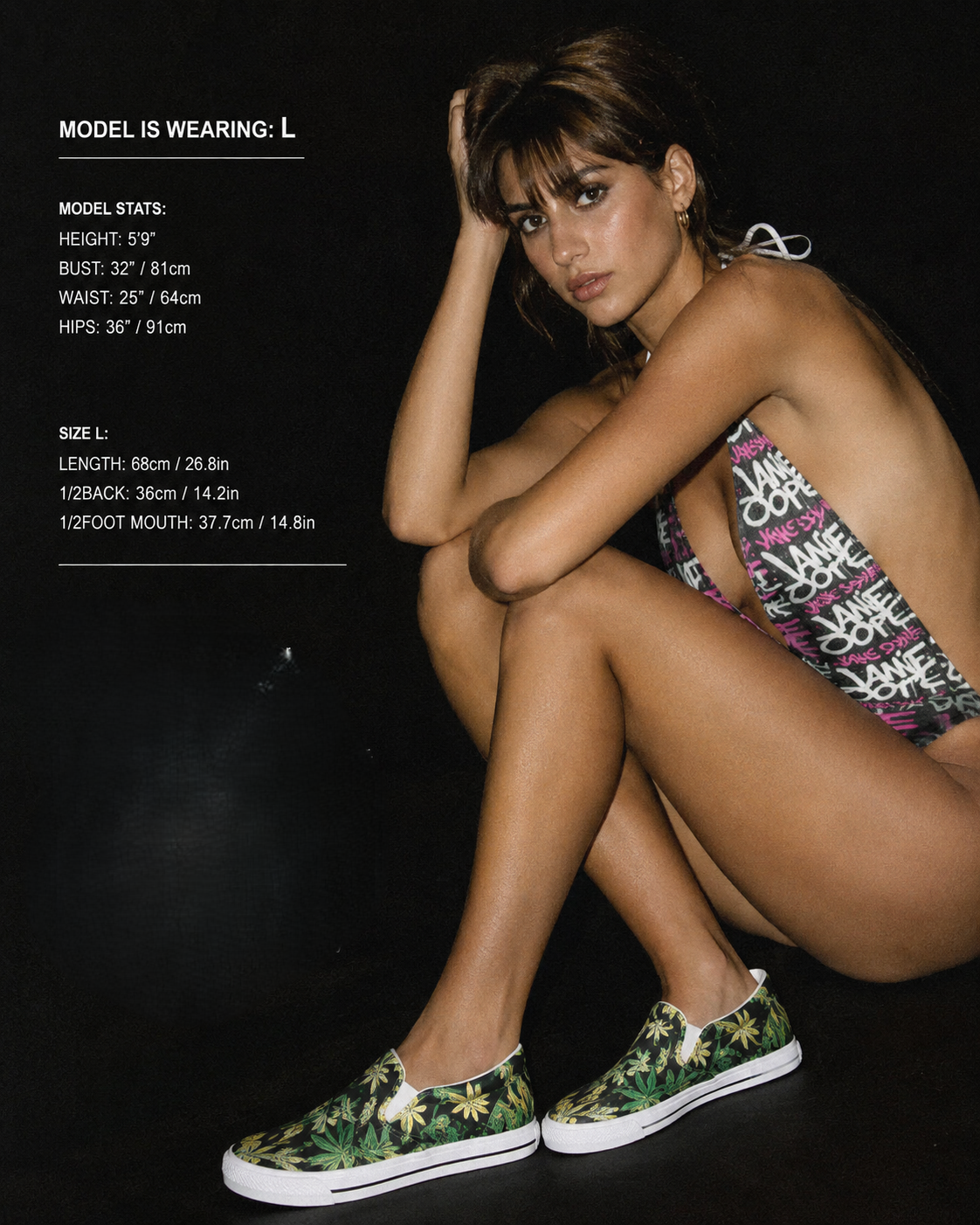 DANK! Deep-V Thong print detail view