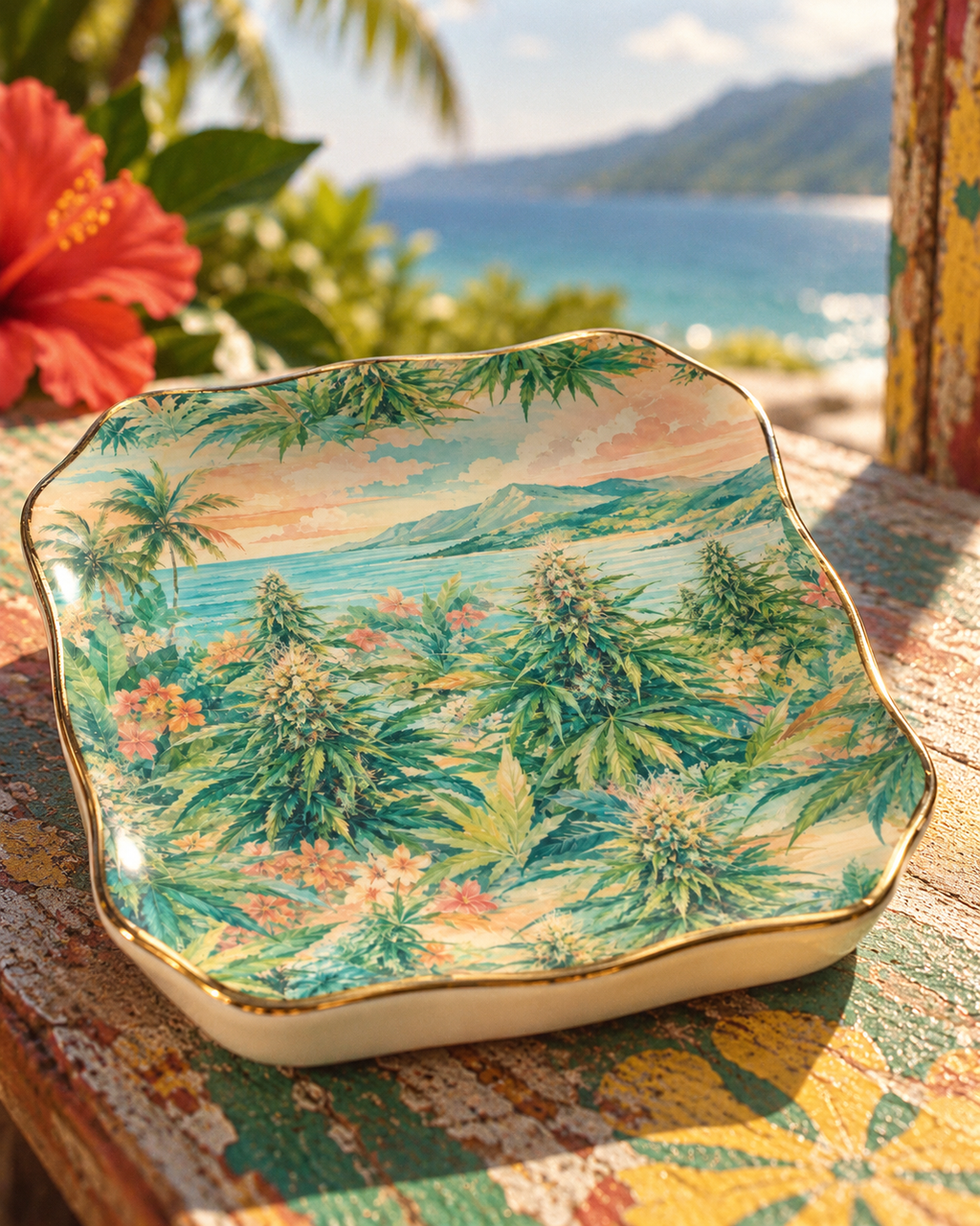 Ganja Garden Rolling Dish Artsadd
