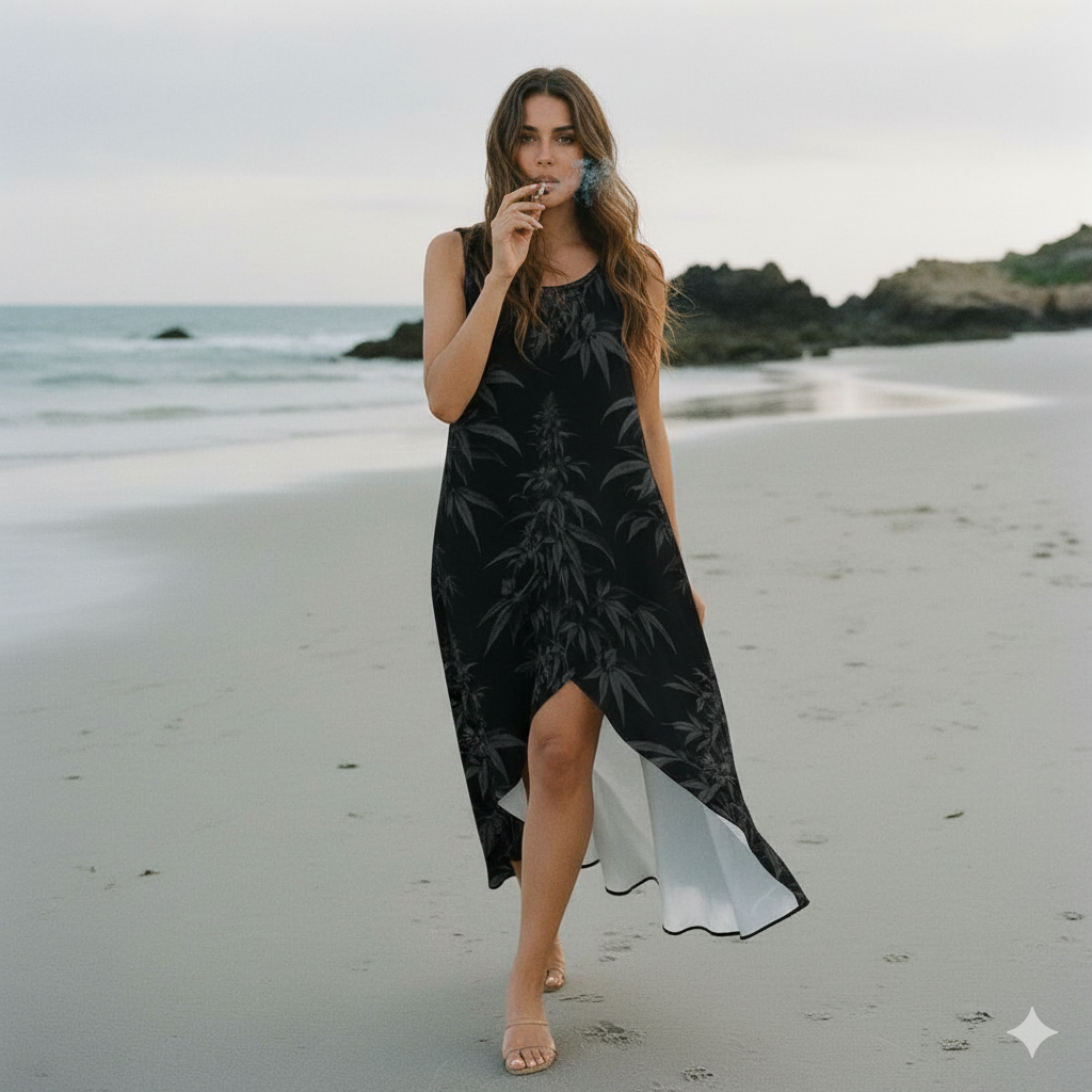 Black Widow High-Low Dress Artsadd