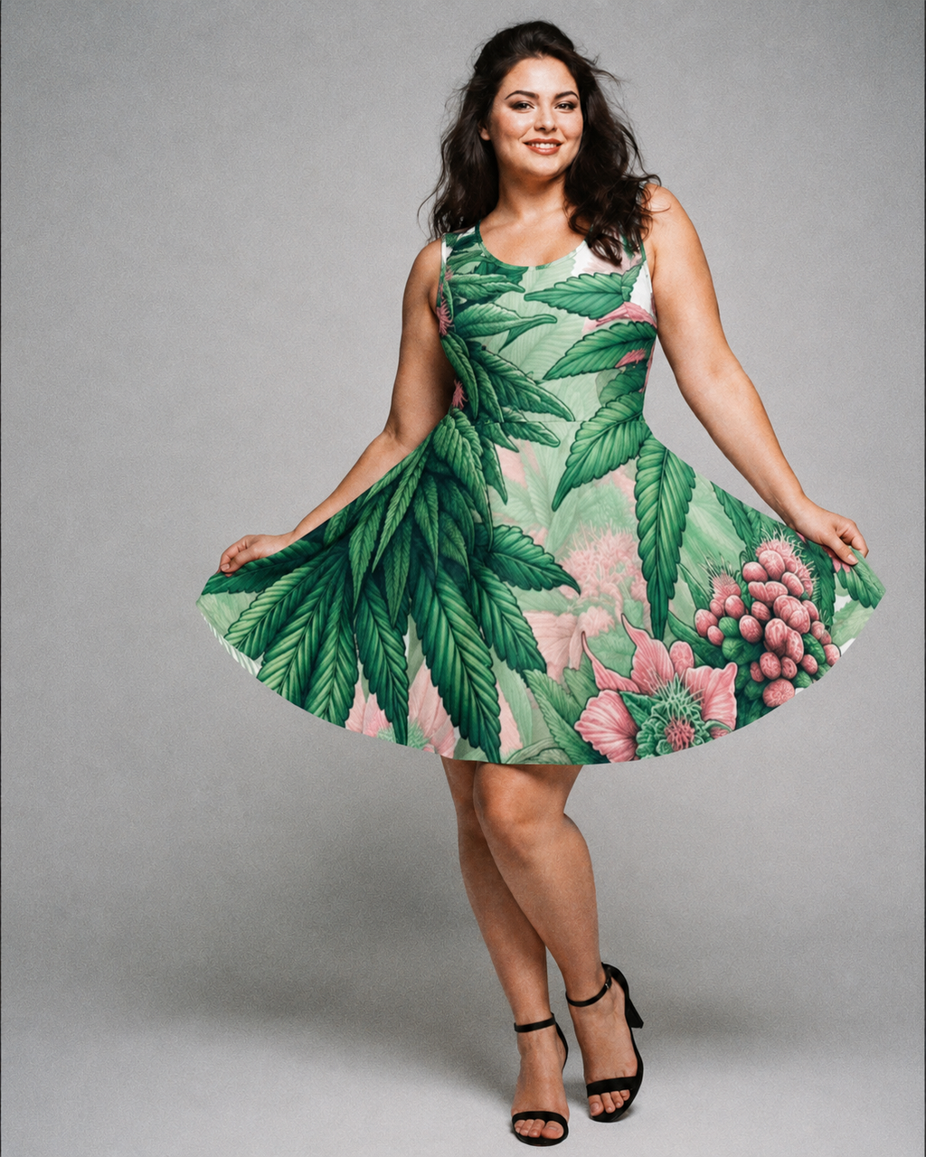 Pink Haze Skater Dress Artsadd