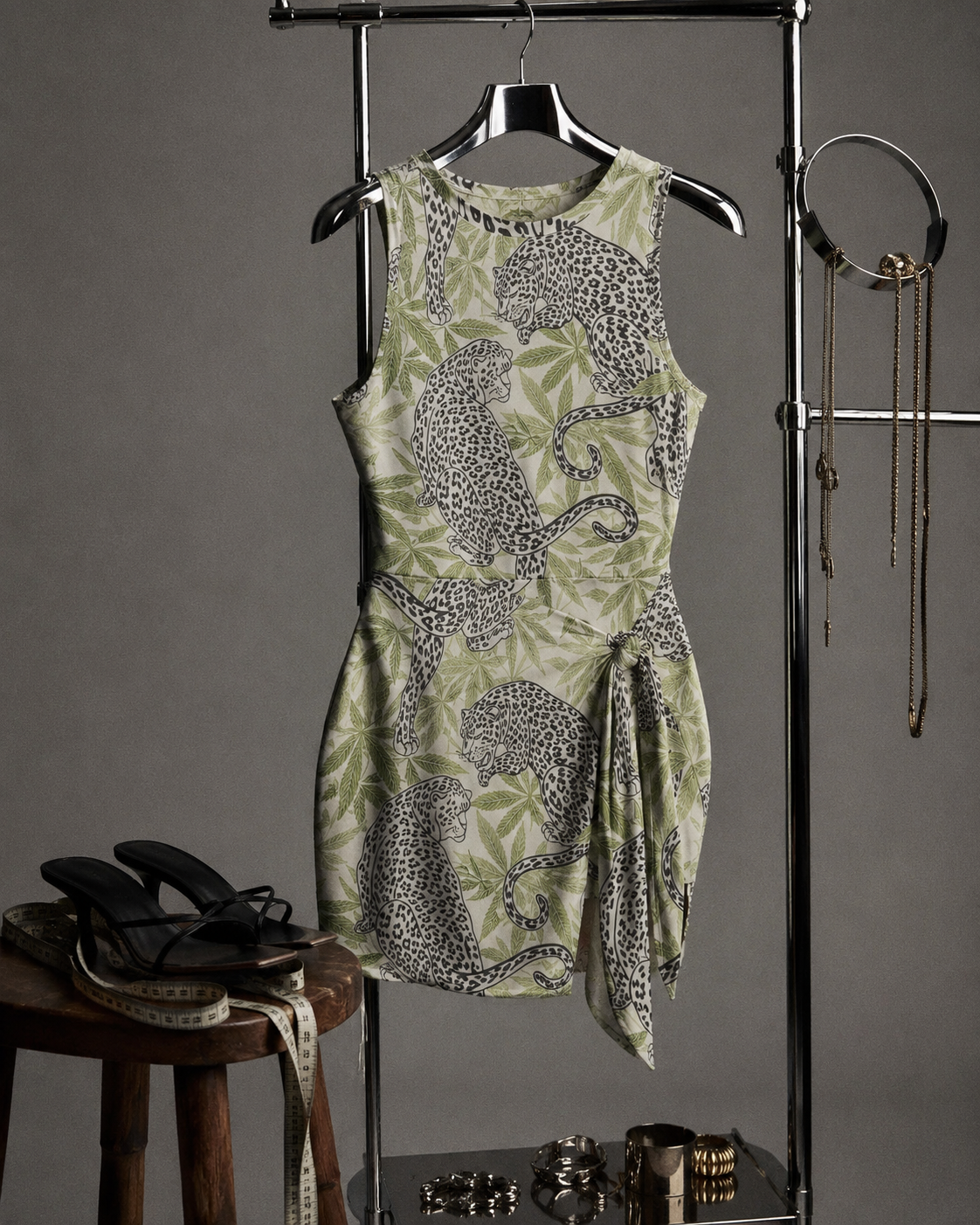 Leopard Bodysuit Dress Yoycol