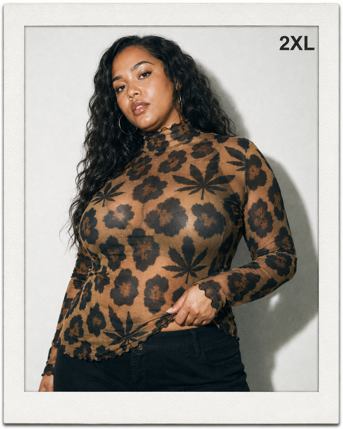 Leopard Mesh Top Yoycol