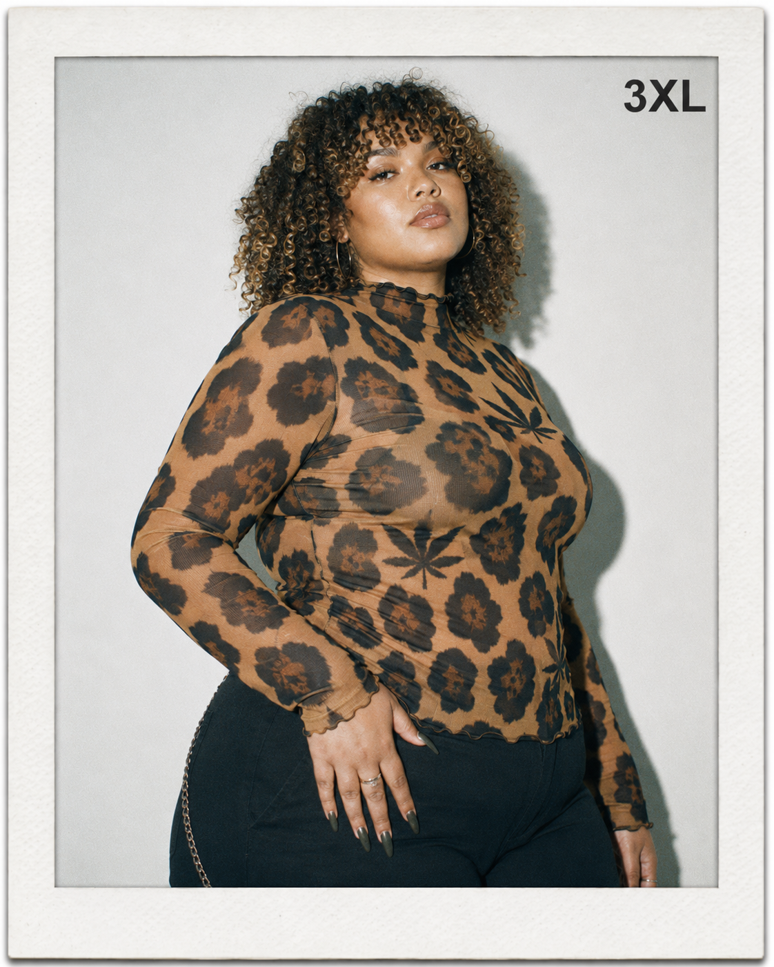 Leopard Mesh Top Yoycol