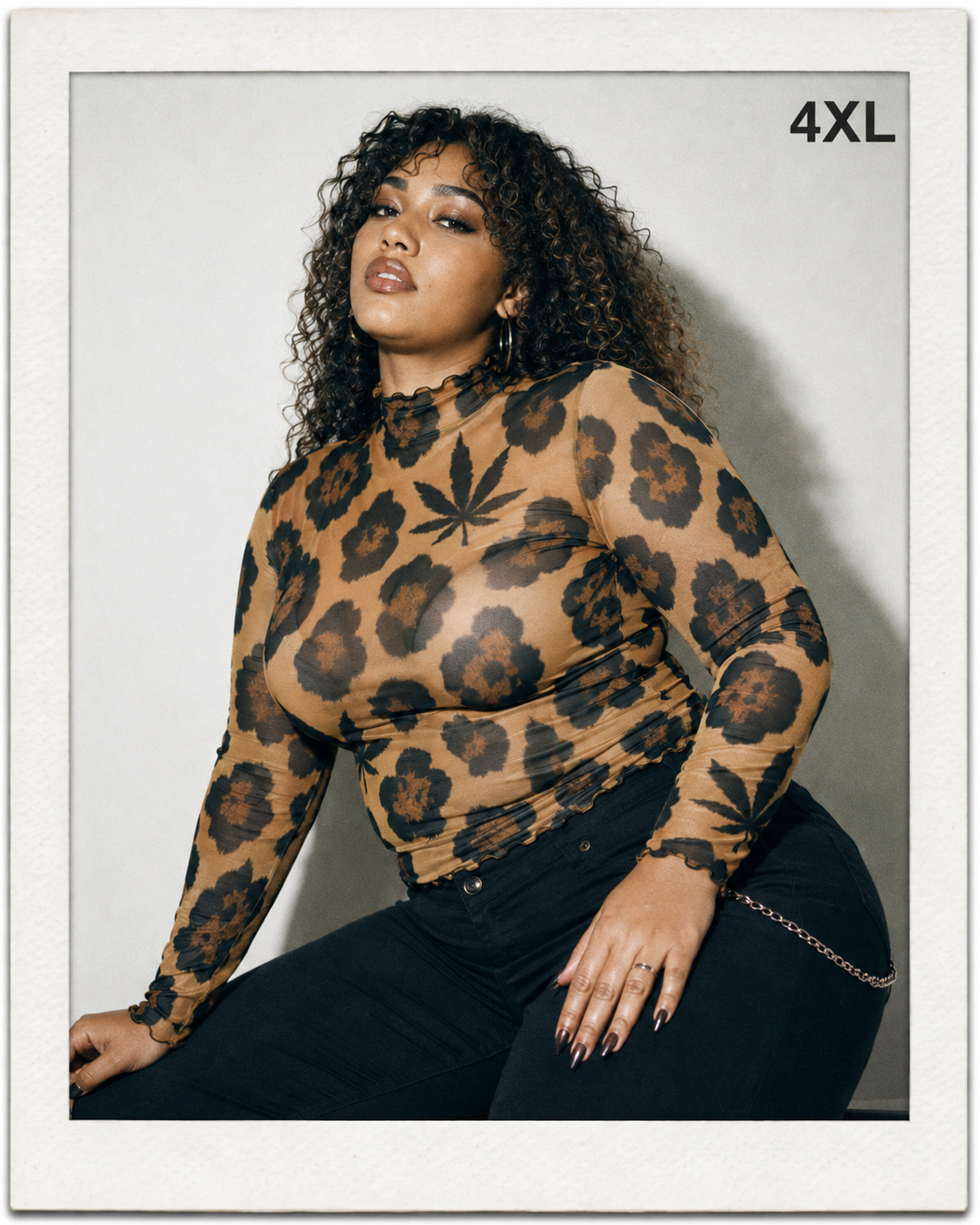Leopard Mesh Top Yoycol