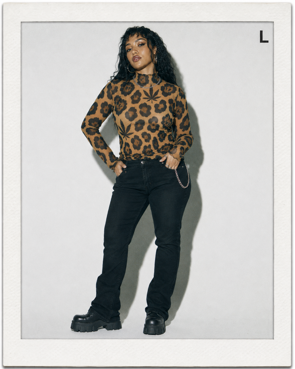 Leopard Mesh Top Yoycol