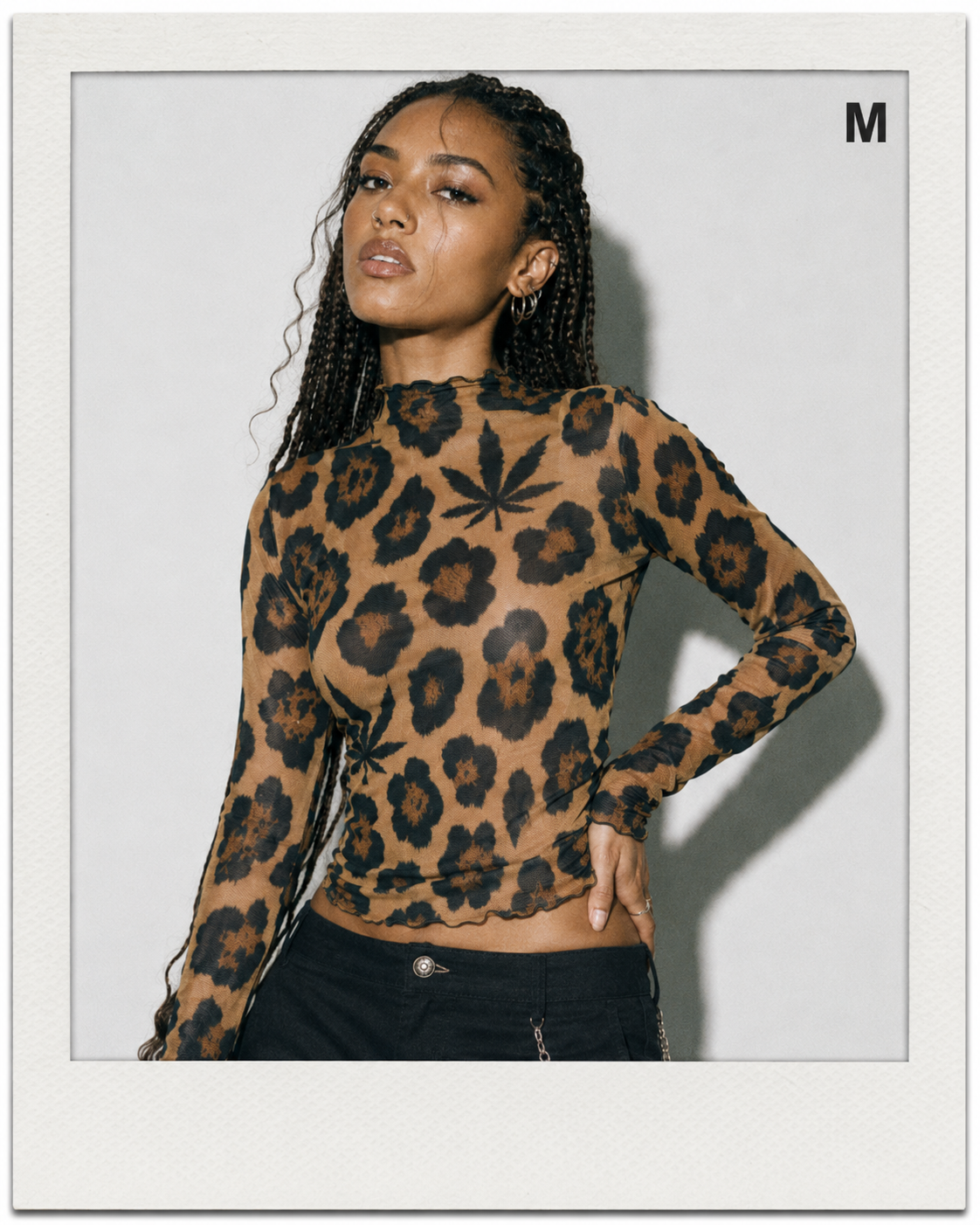 Leopard Mesh Top Yoycol