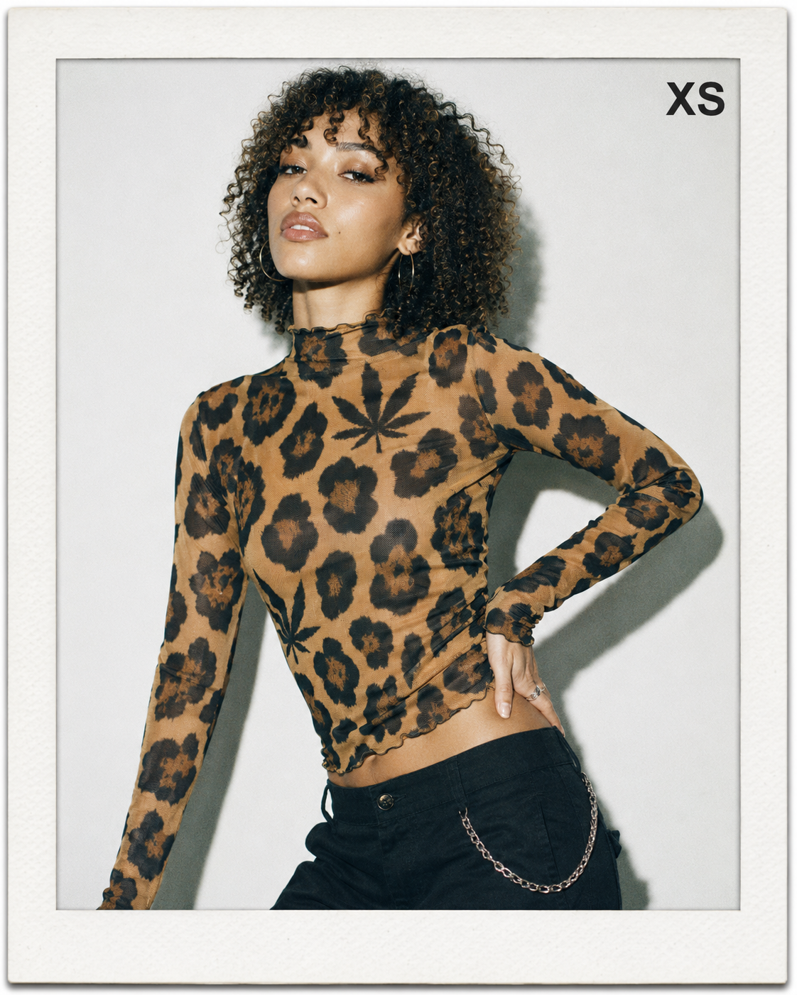 Leopard Mesh Top Yoycol