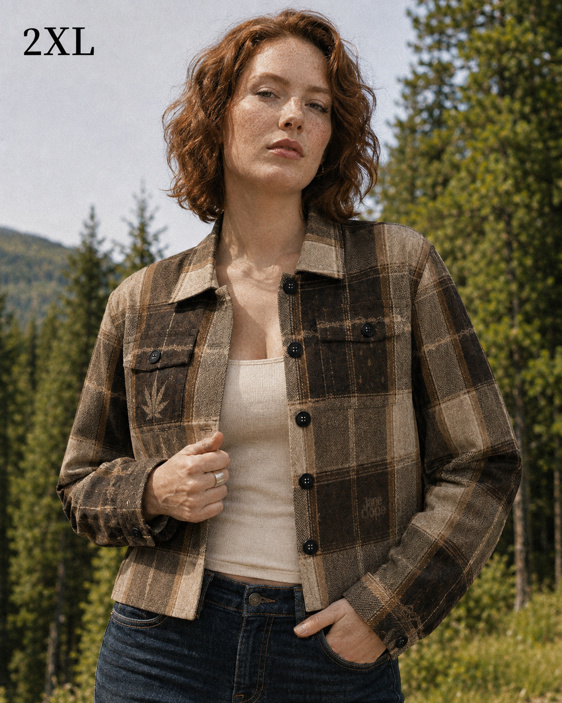 Lumber Jane Cropped Fall Shirt Jacket