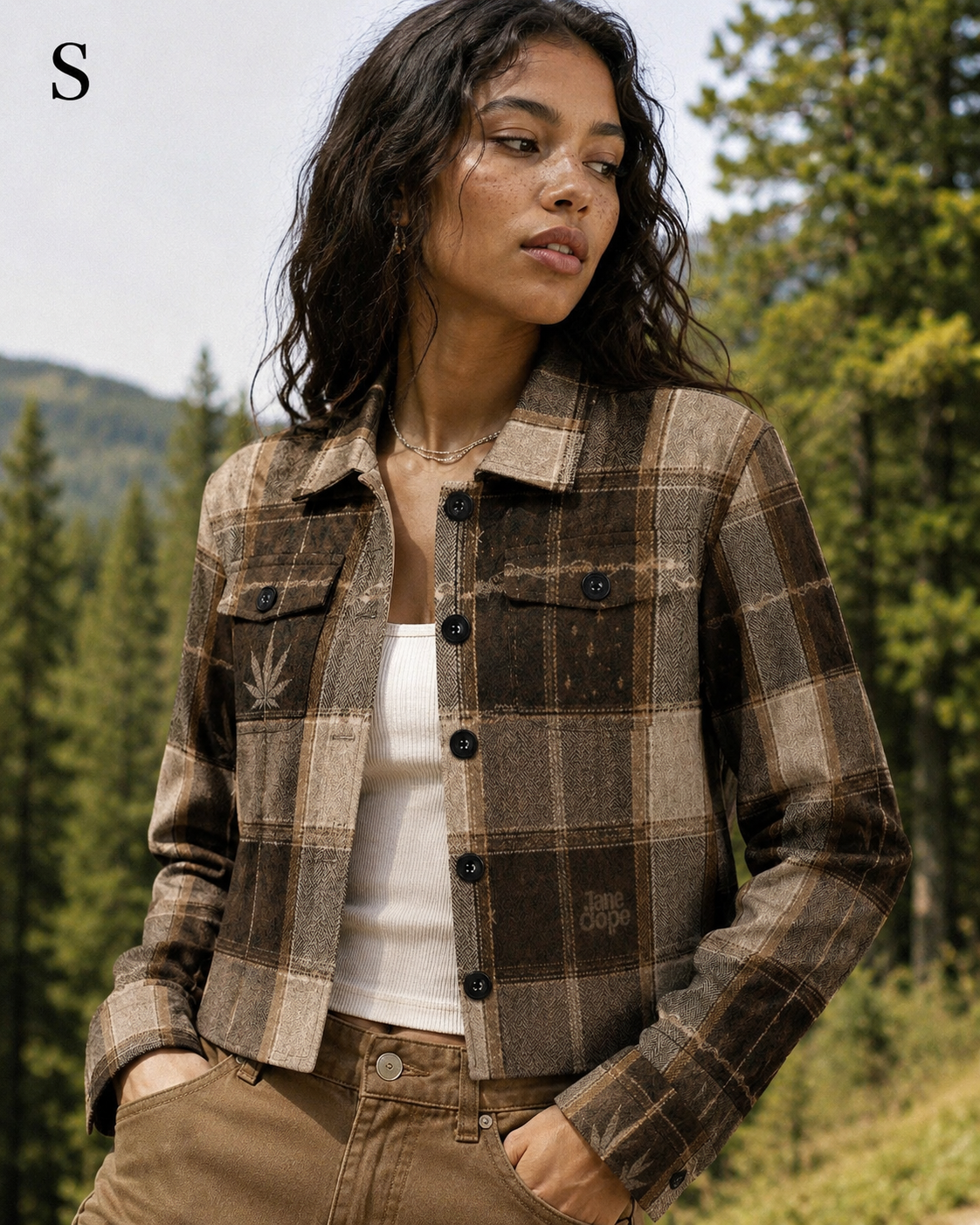 Lumber Jane Cropped Fall Shirt Jacket
