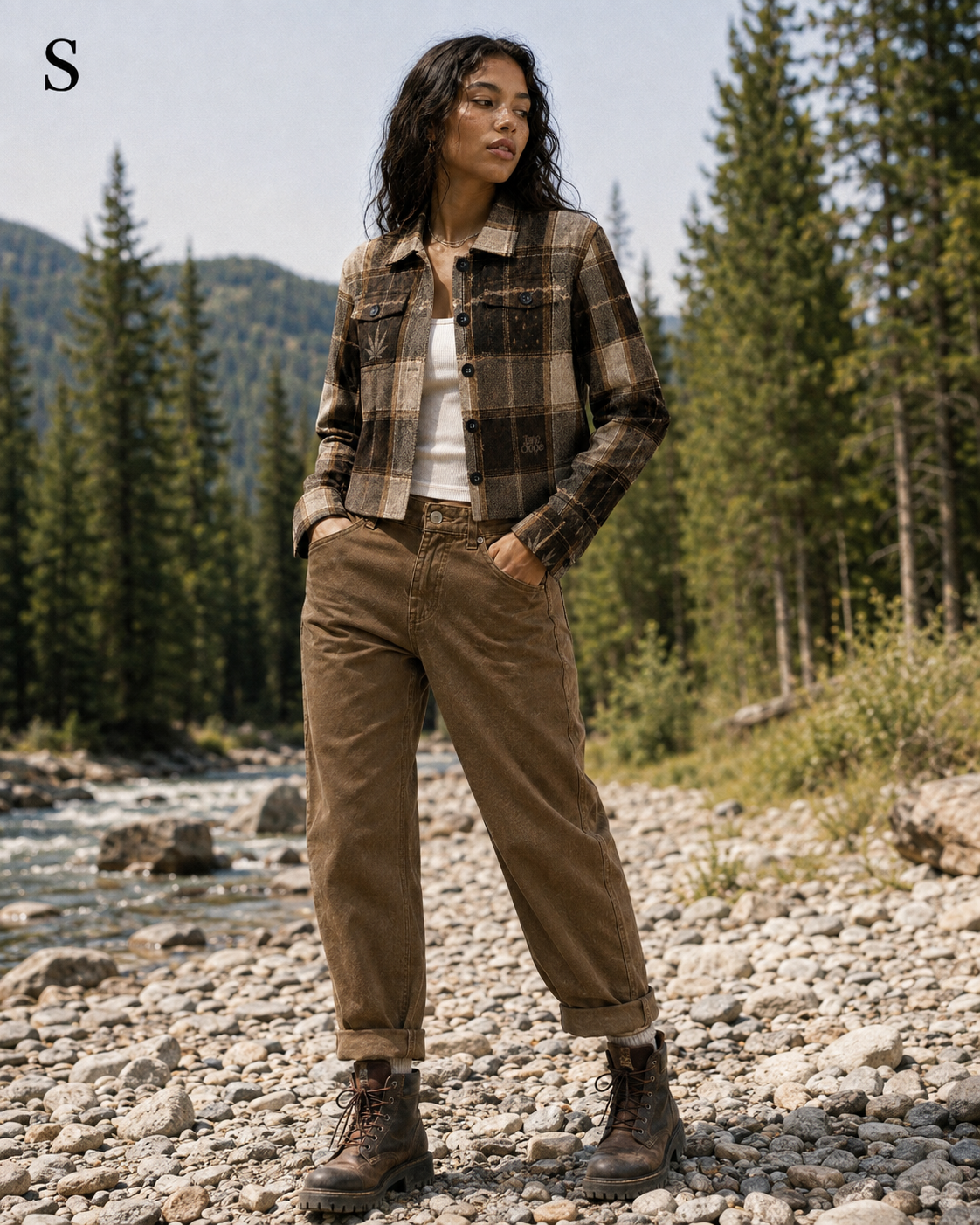 Lumber Jane Cropped Fall Shirt Jacket