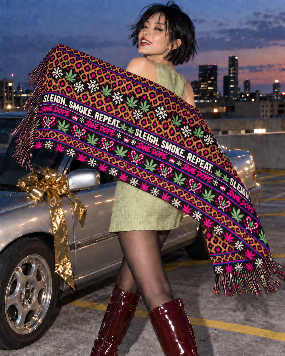 Sleigh. Smoke. Repeat Large Scarf