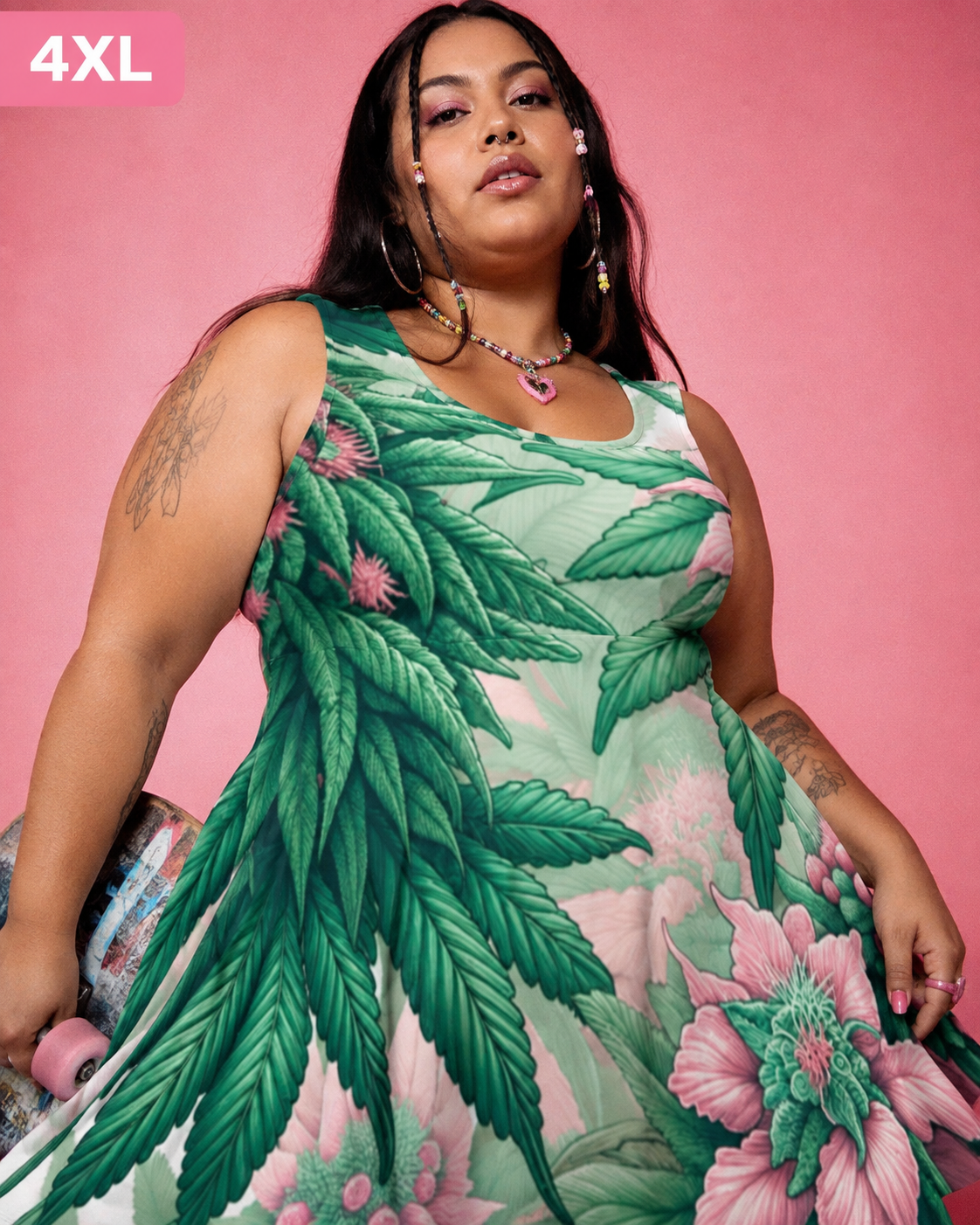 Pink Haze Skater Dress Artsadd