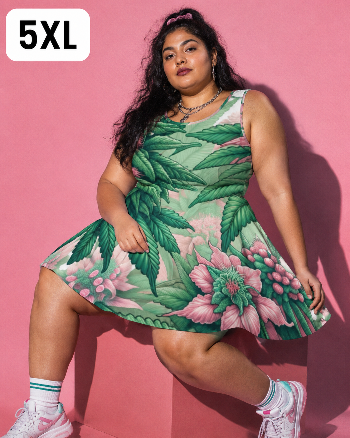 Pink Haze Skater Dress Artsadd