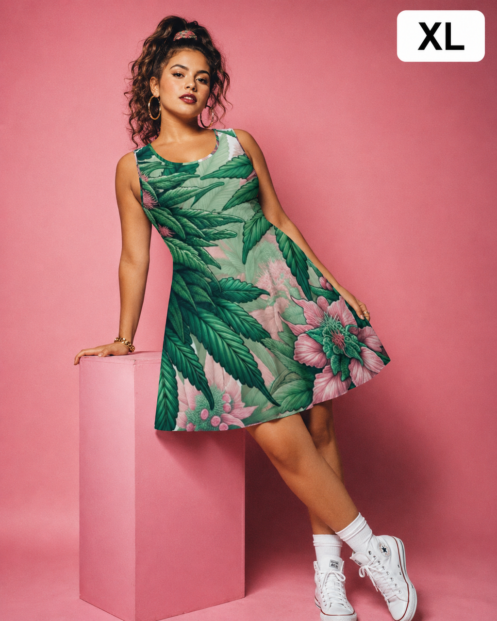 Pink Haze Skater Dress Artsadd