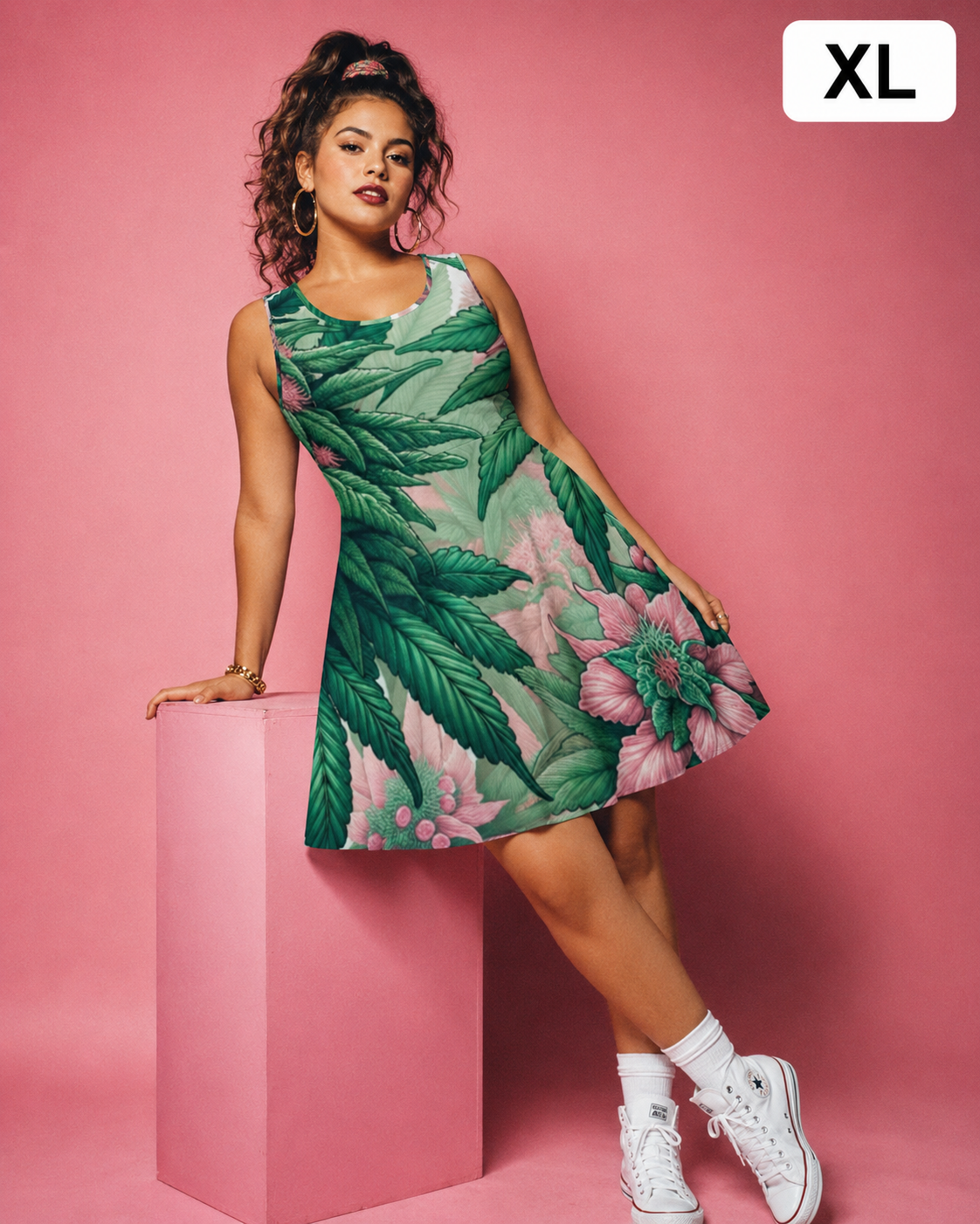 Pink Haze Skater Dress Artsadd