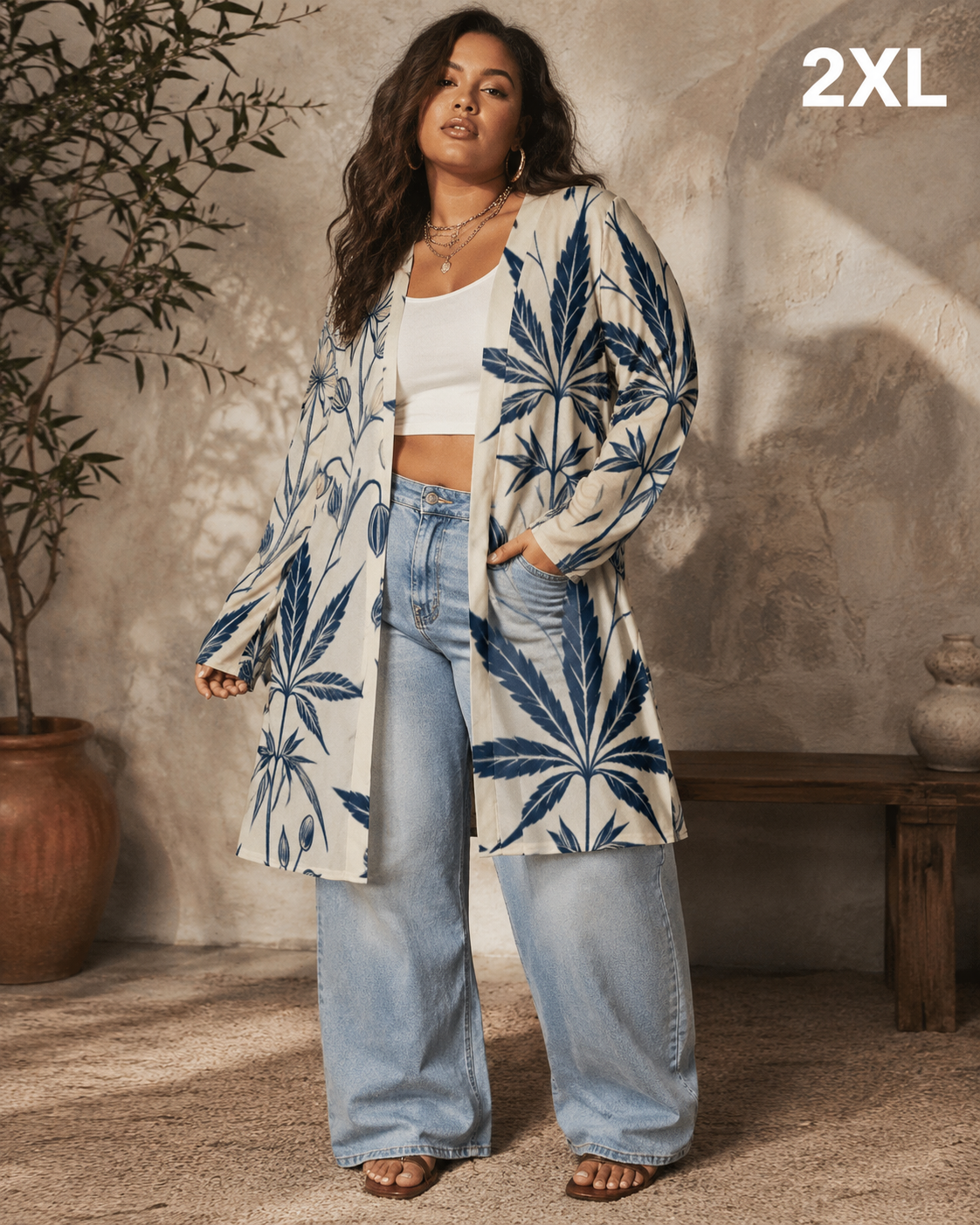 Soft Sativa Mid Length Cardigan Artsadd