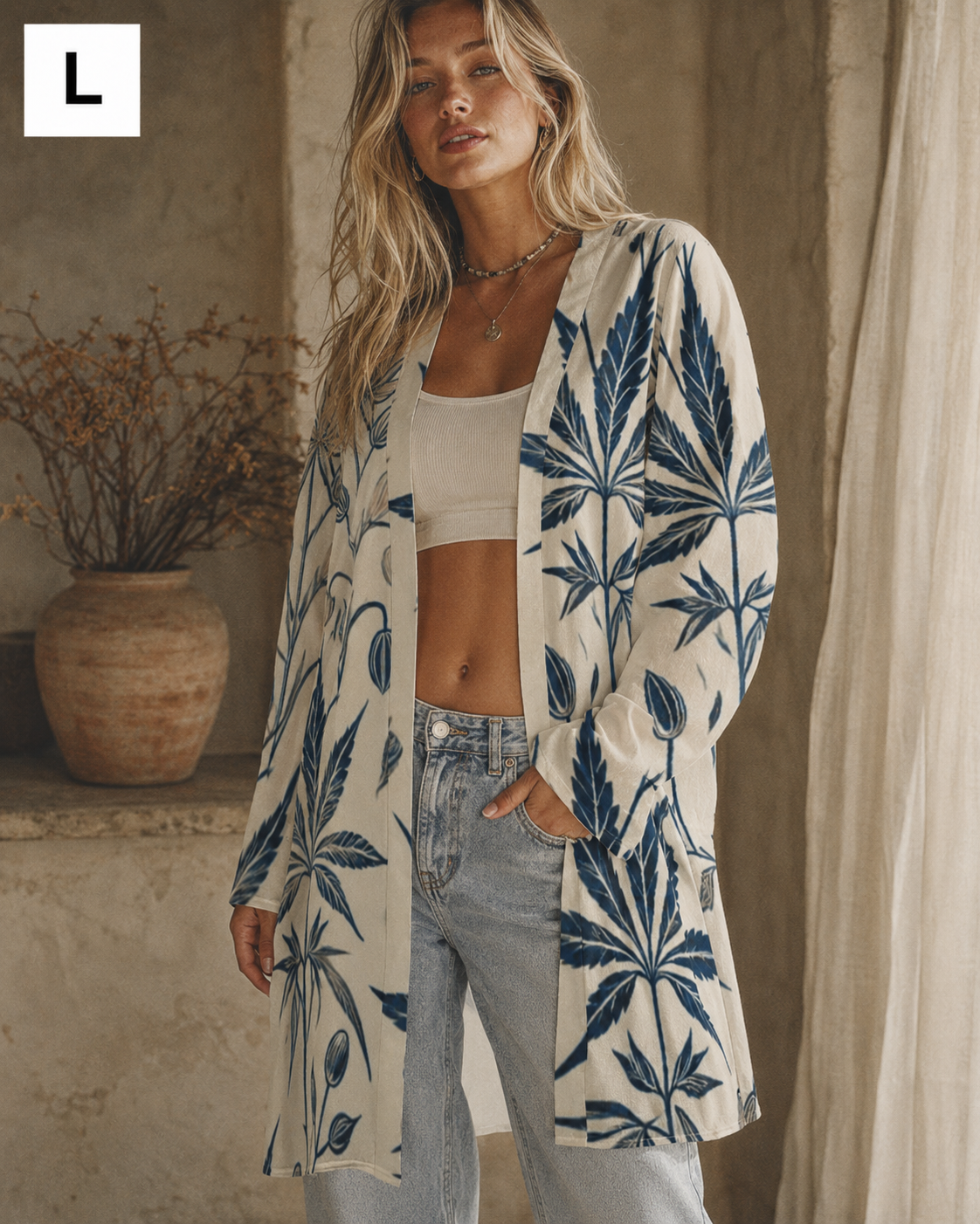 Soft Sativa Mid Length Cardigan Artsadd