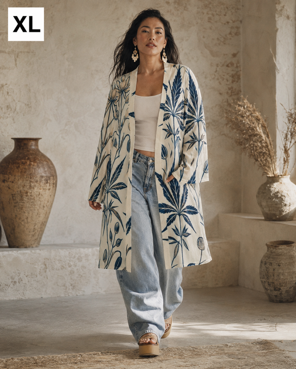Soft Sativa Mid Length Cardigan Artsadd