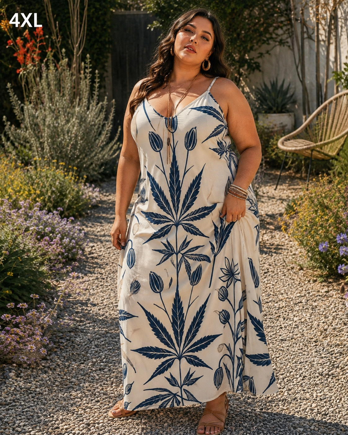 Soft Sativa Long Sleeveless Dress Artsadd