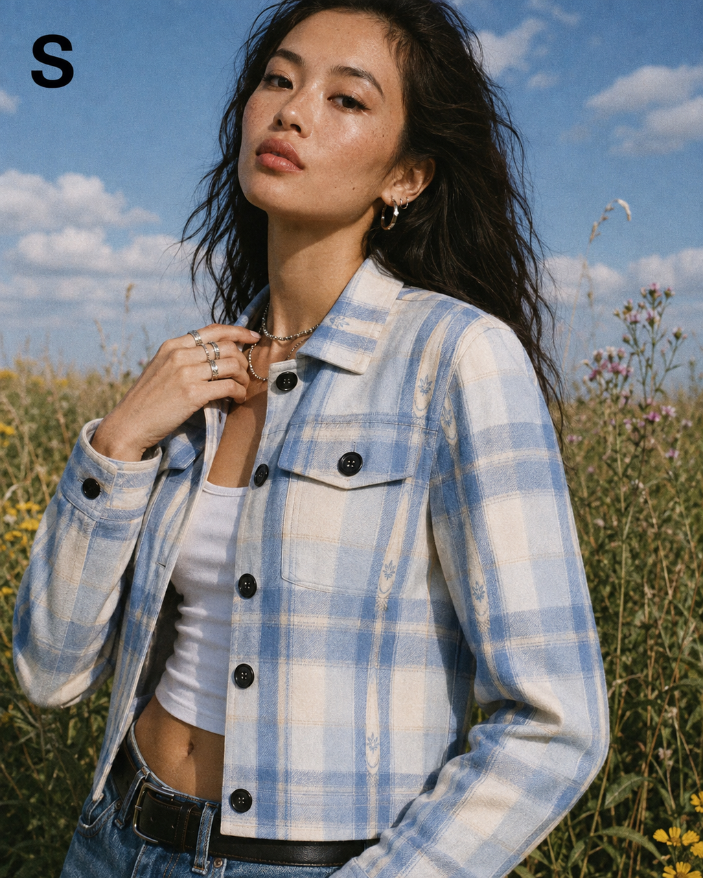 Sunday Sesh Cropped Plaid Fall Jacket Artsadd