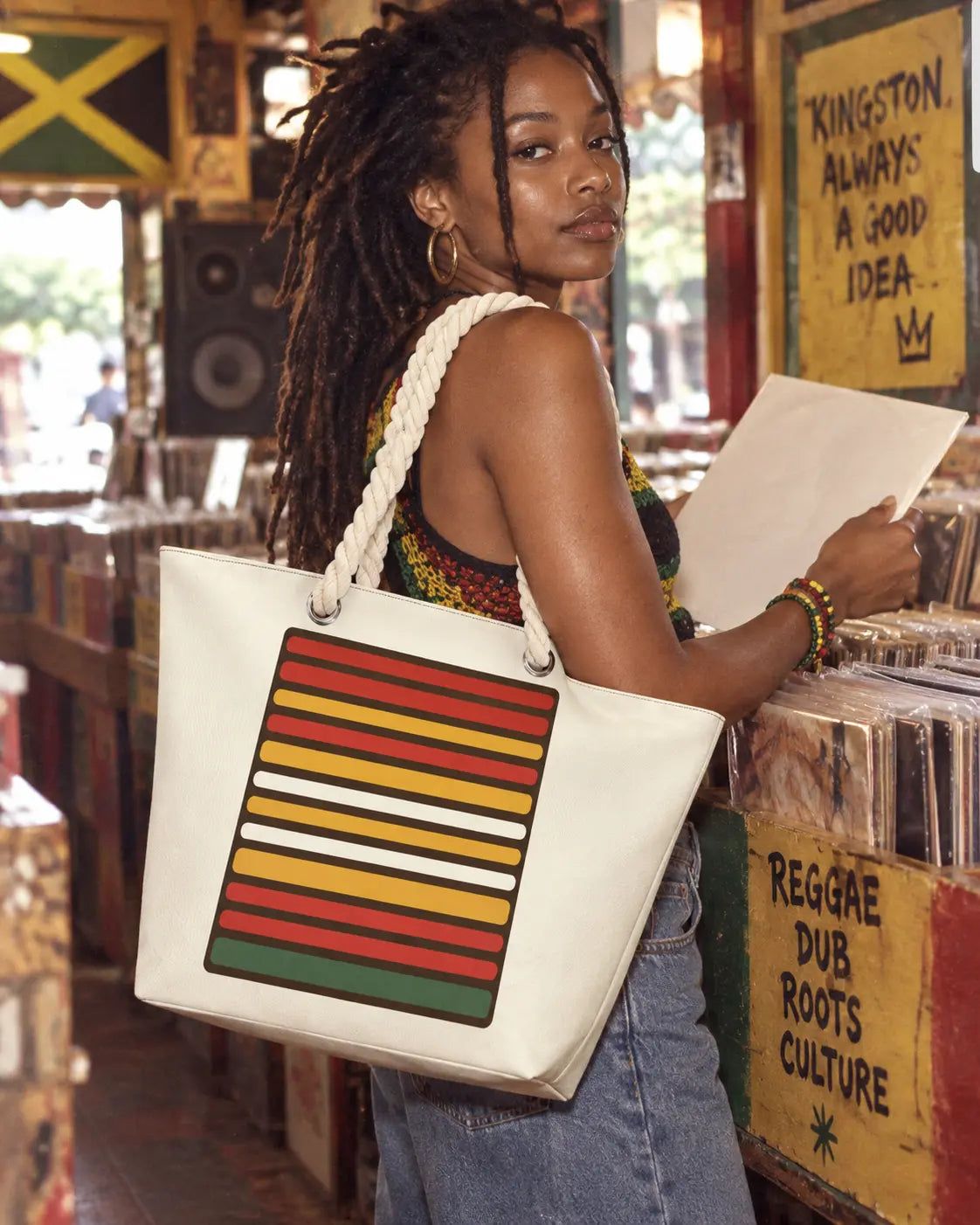 56 HOPE Hemp Rope Tote Bag Artsadd