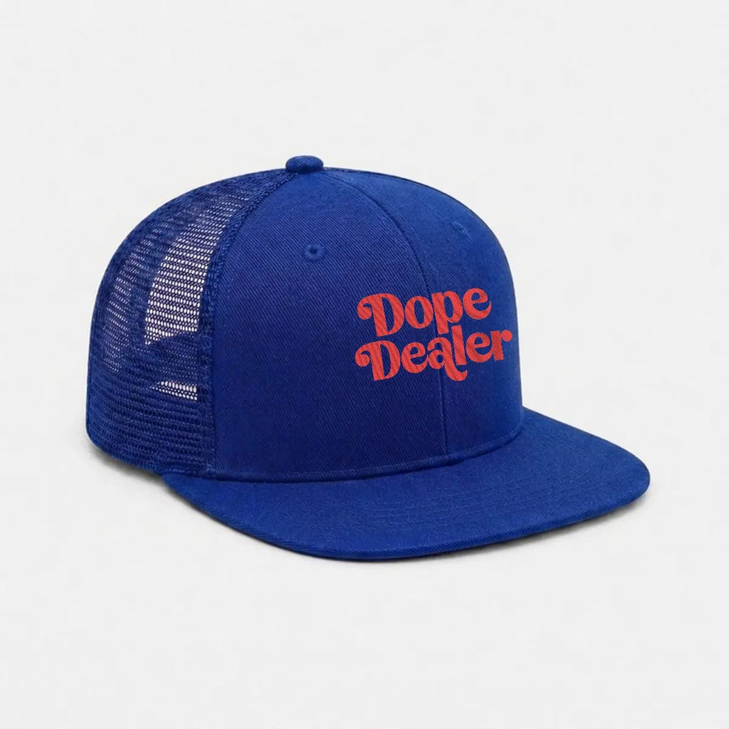 Embroidery Flat-Brim Mesh Cap Yoycol