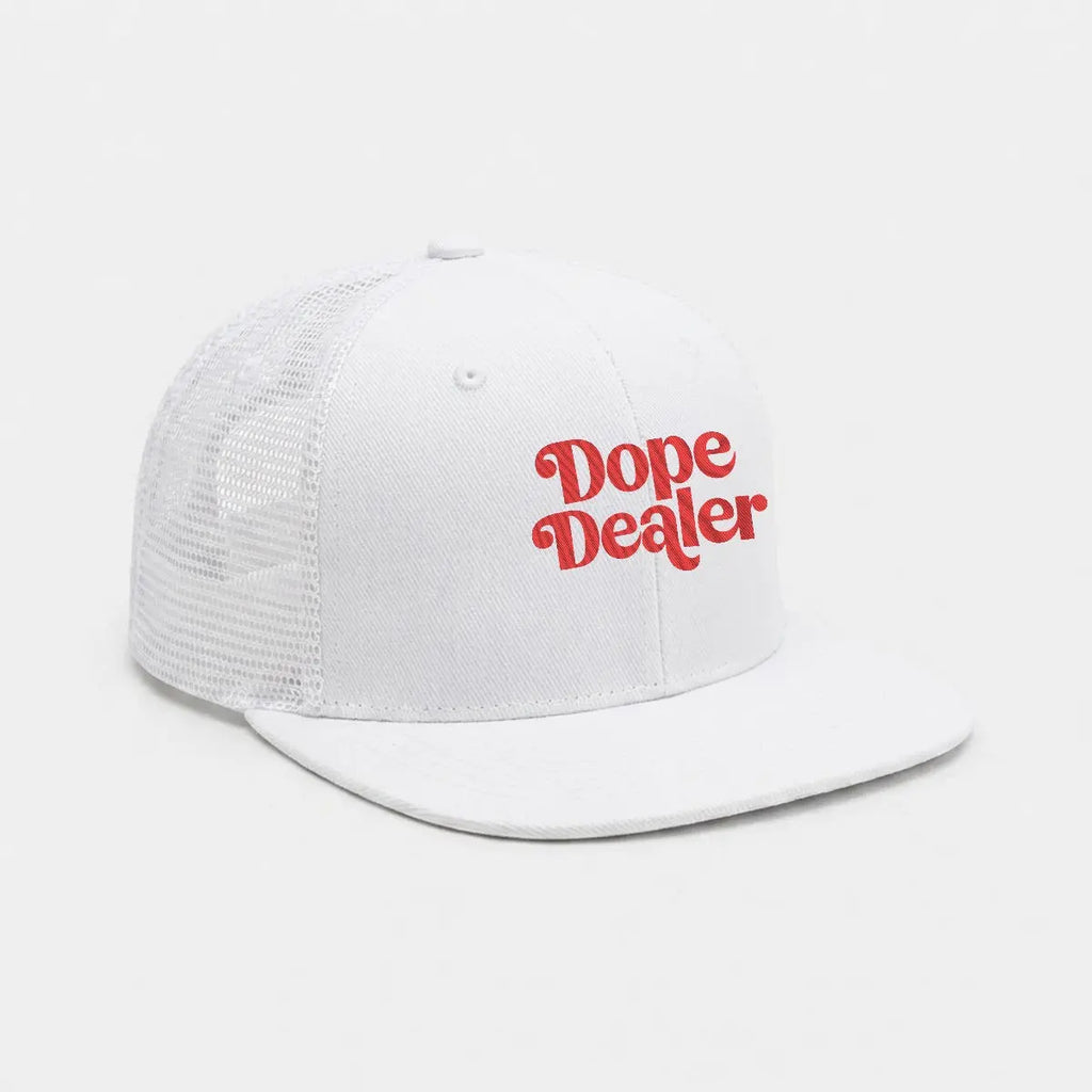 Embroidery Flat-Brim Mesh Cap Yoycol