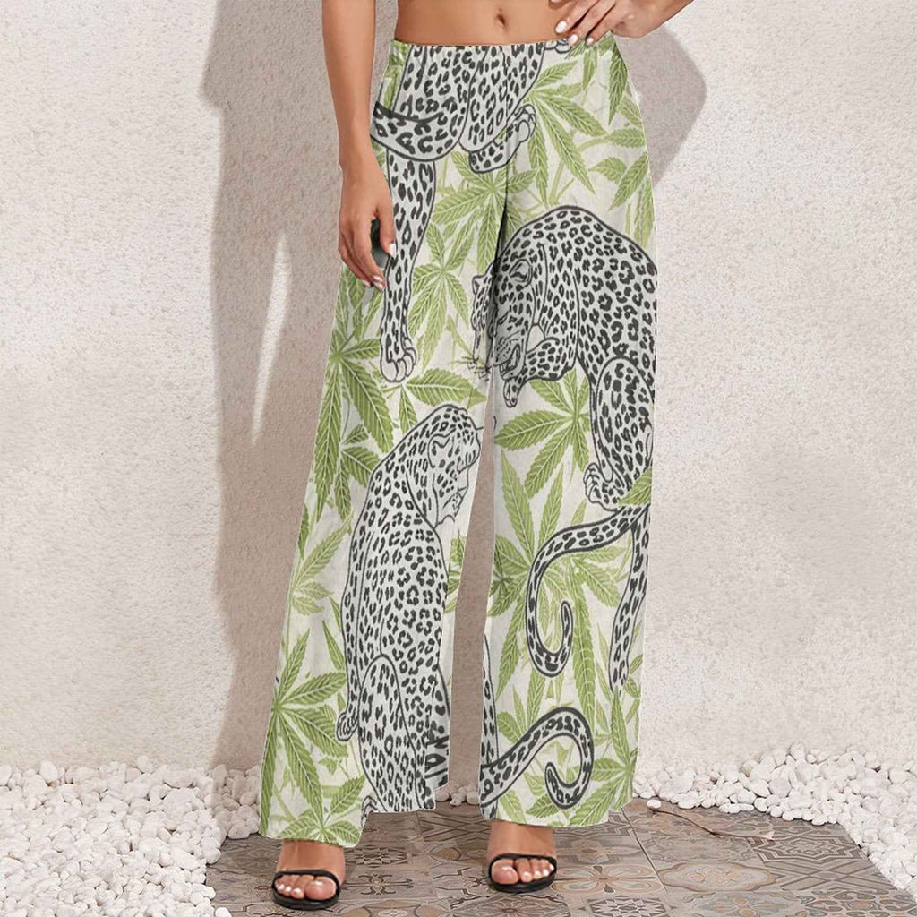 Leopard Wide-Leg Pants