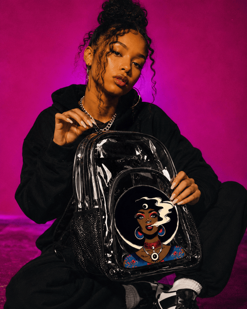 Afro Jane Clear Backpack Artsadd