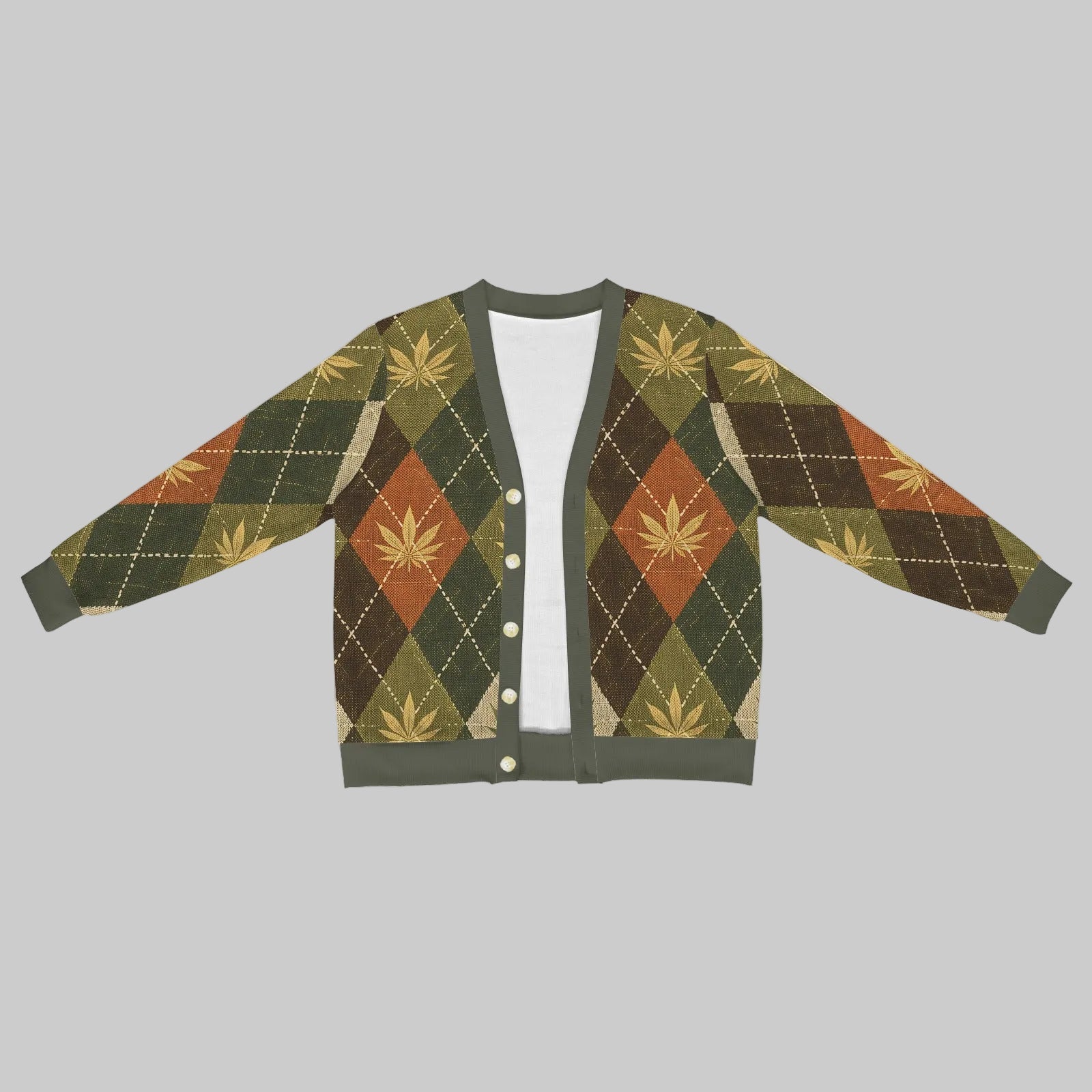 Argyle Cardi Unisex — back view