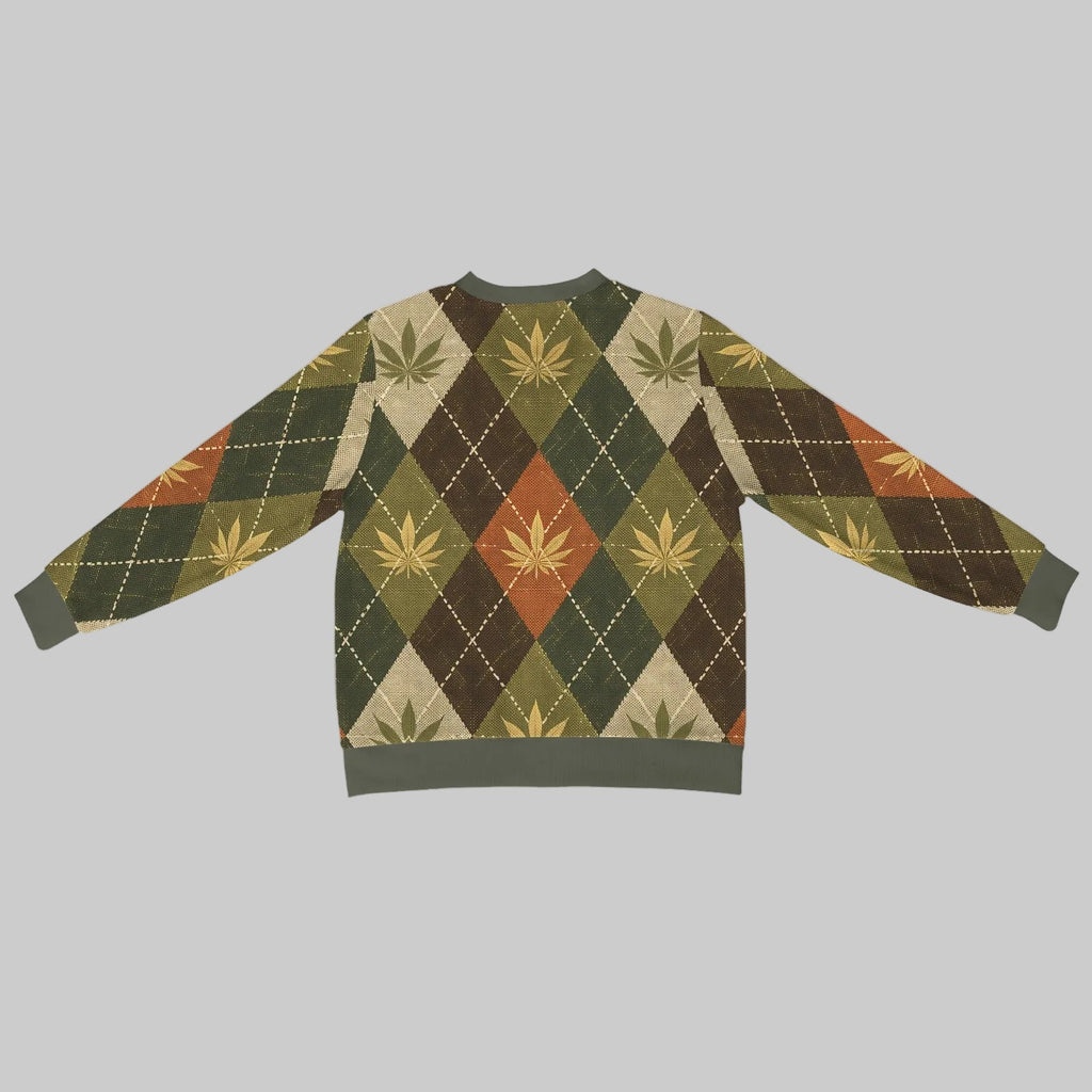 Argyle Cardi Unisex — flat lay showing full print