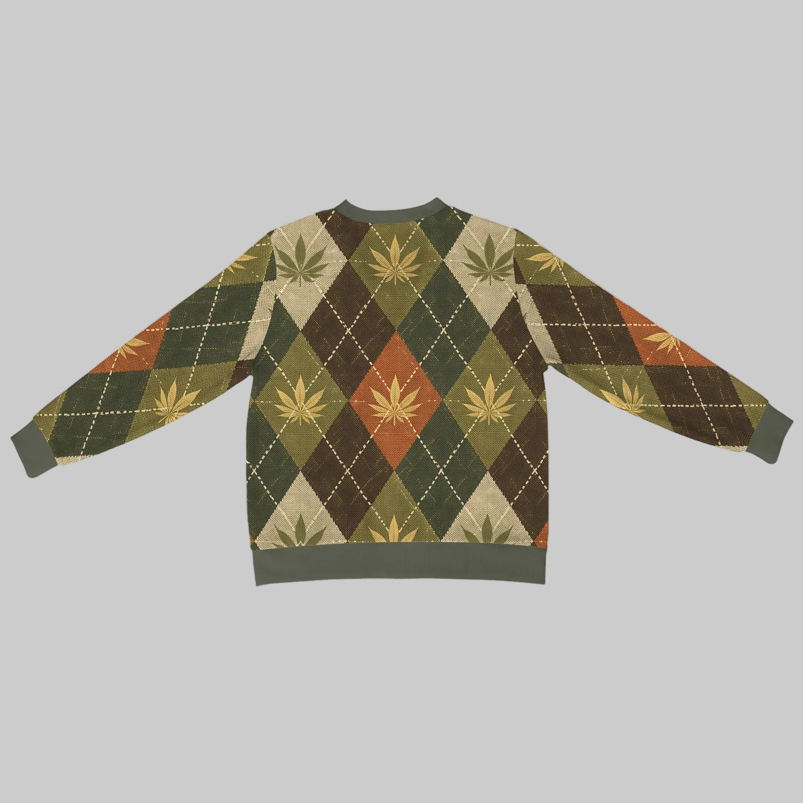 Argyle Cardi Unisex — flat lay showing full print