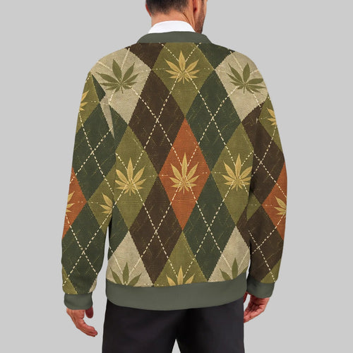 Argyle Cardi Unisex — front view showing open front