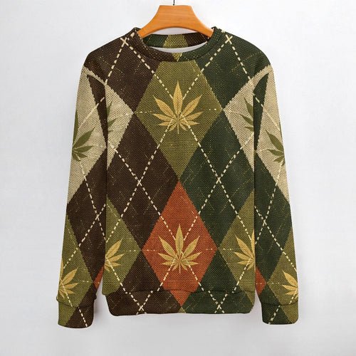 Argyle Crewneck Sweatshirt — front flat lay