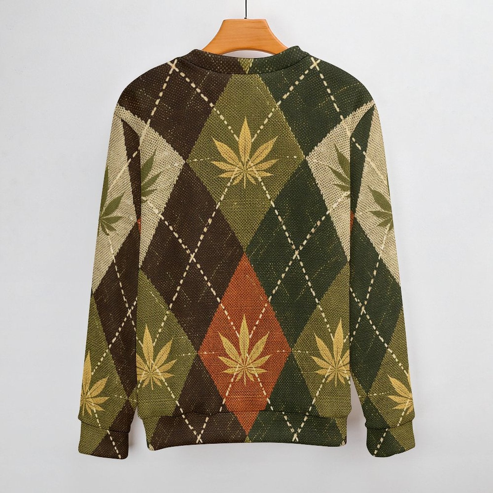 Argyle Crewneck Sweatshirt — back flat lay