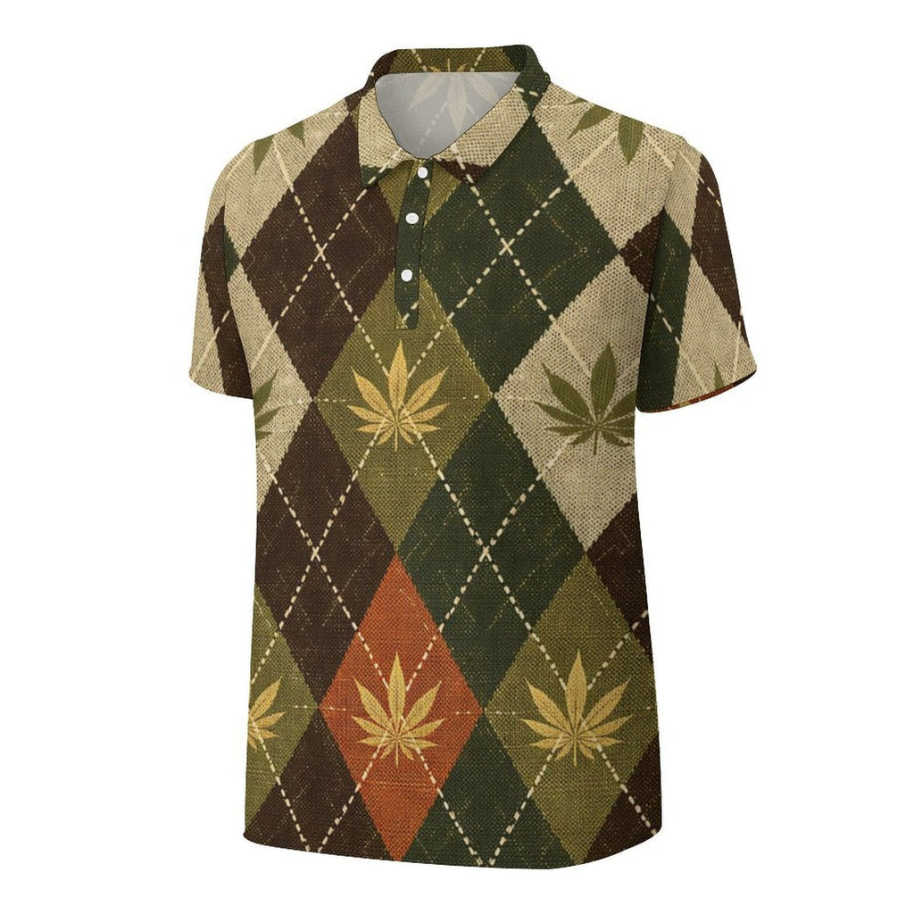 Argyle Polo — flat lay back