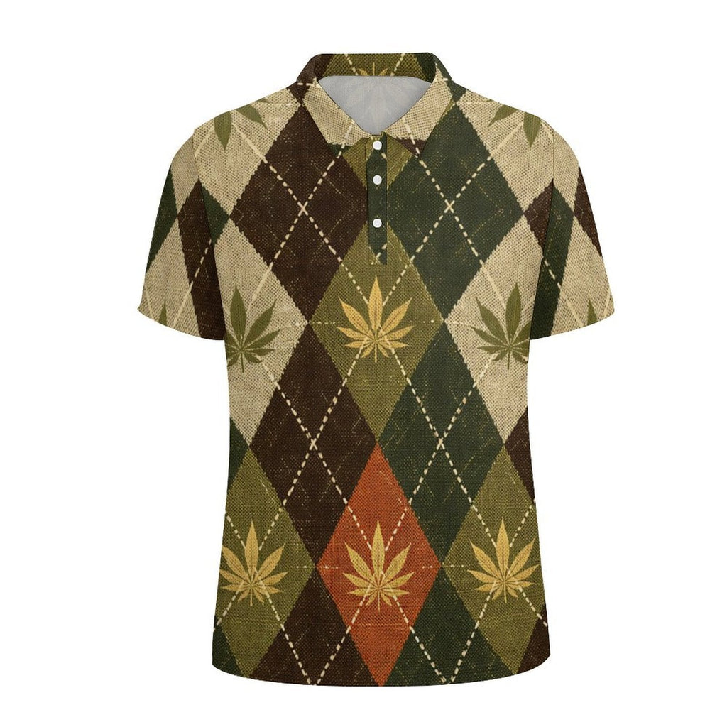 Argyle Polo — flat lay front