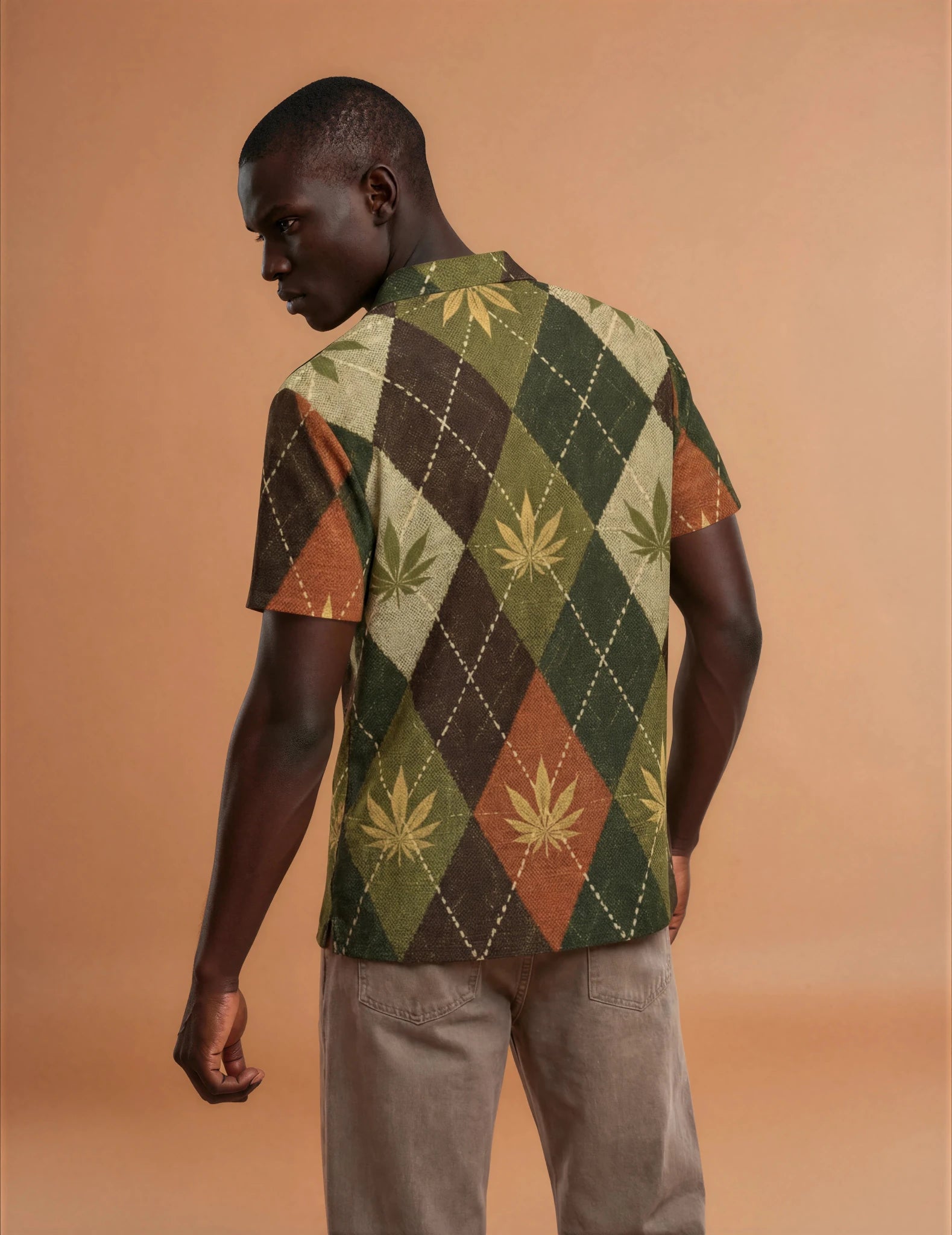 Argyle Polo Body Athletic Collection — back view