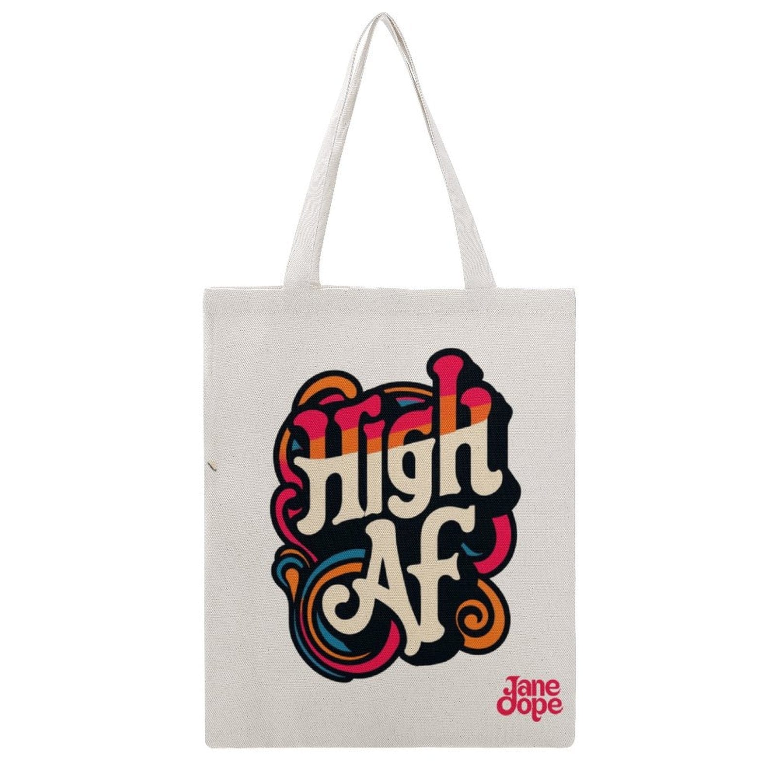 HIGH AF Retro Tote Bag 米色 38×46cm