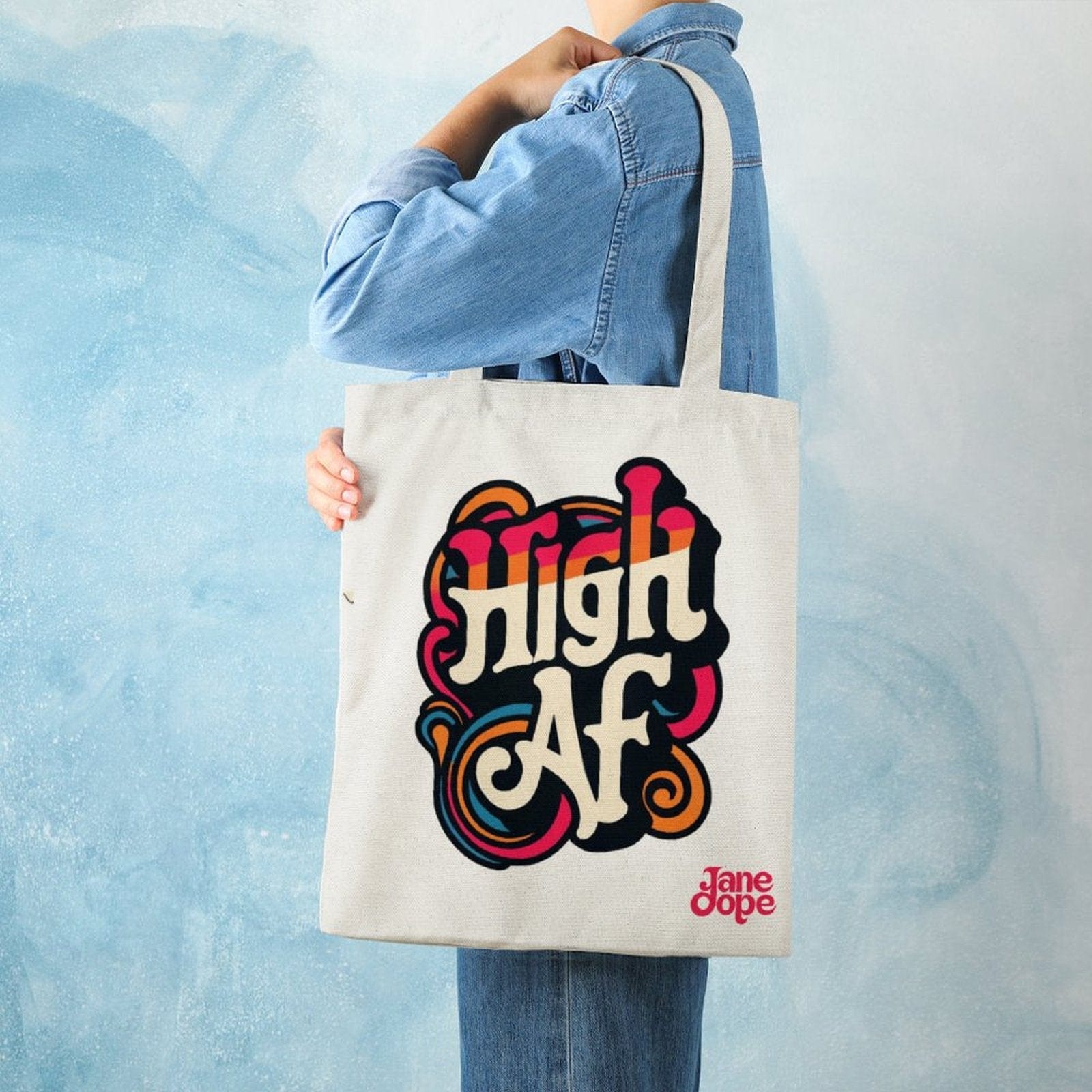 HIGH AF Retro Tote Bag