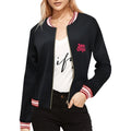 Wasaga Roxy bomber jacket, flat lay front in white colourway