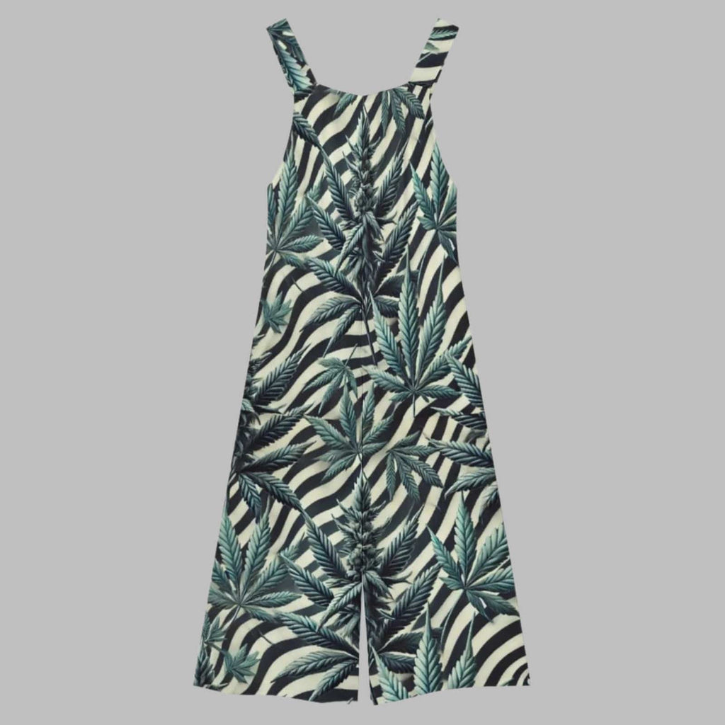 Stripes & Buds Zabra Jumper All Over Print Short Jumpsuit (Sets 04)